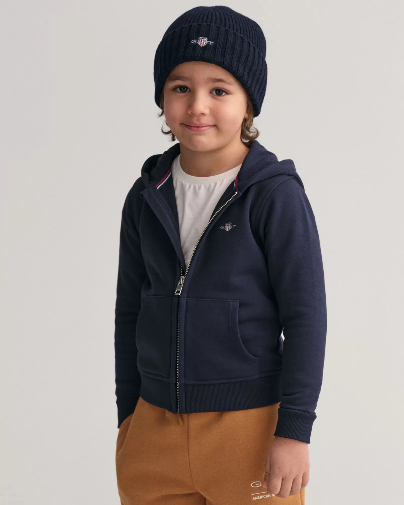 GANT Kids Shield Zip Hoodie | Barn Hoodies & Tröjor | Hoodies & Tröjor