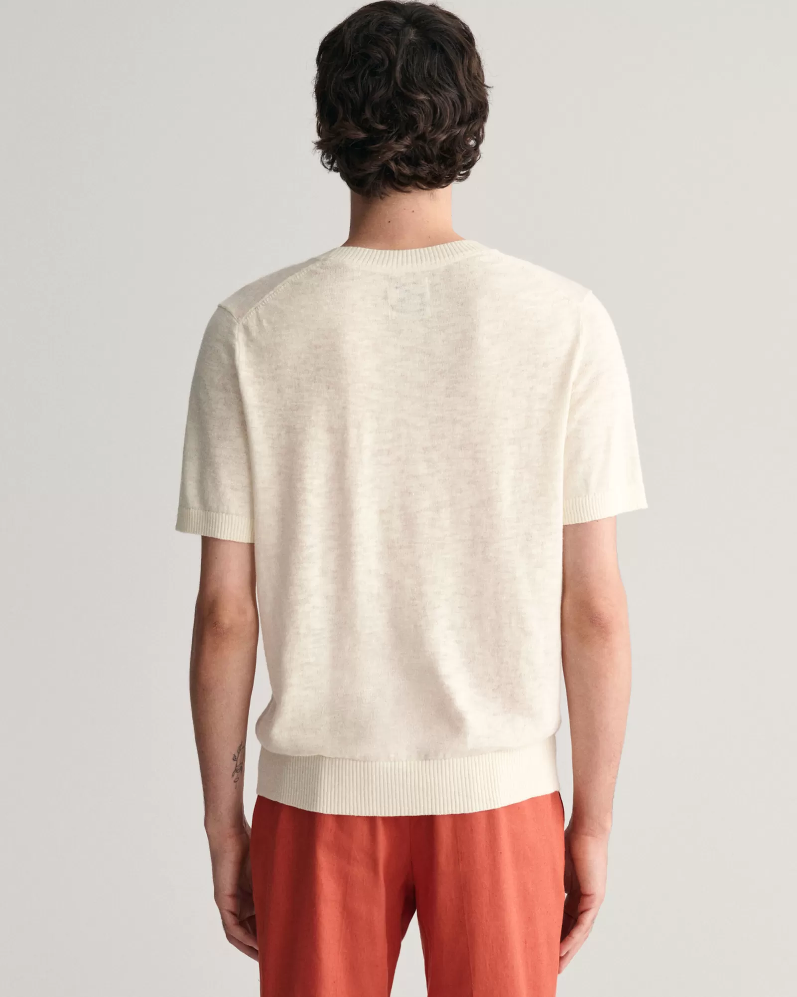 GANT Knitted Cotton Linen T-Shirt | Stickat | T-shirts