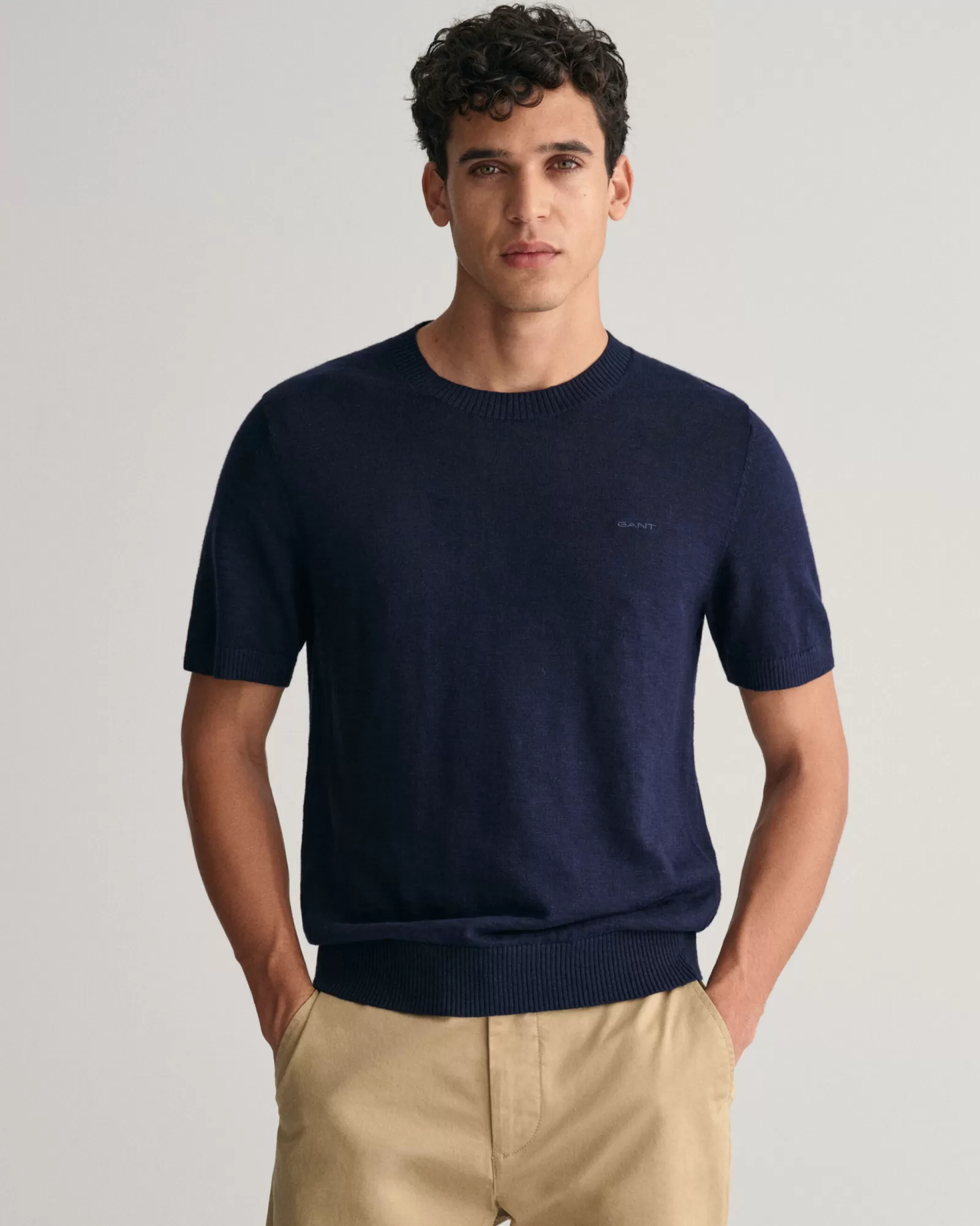 GANT Knitted Cotton Linen T-Shirt | T-shirts