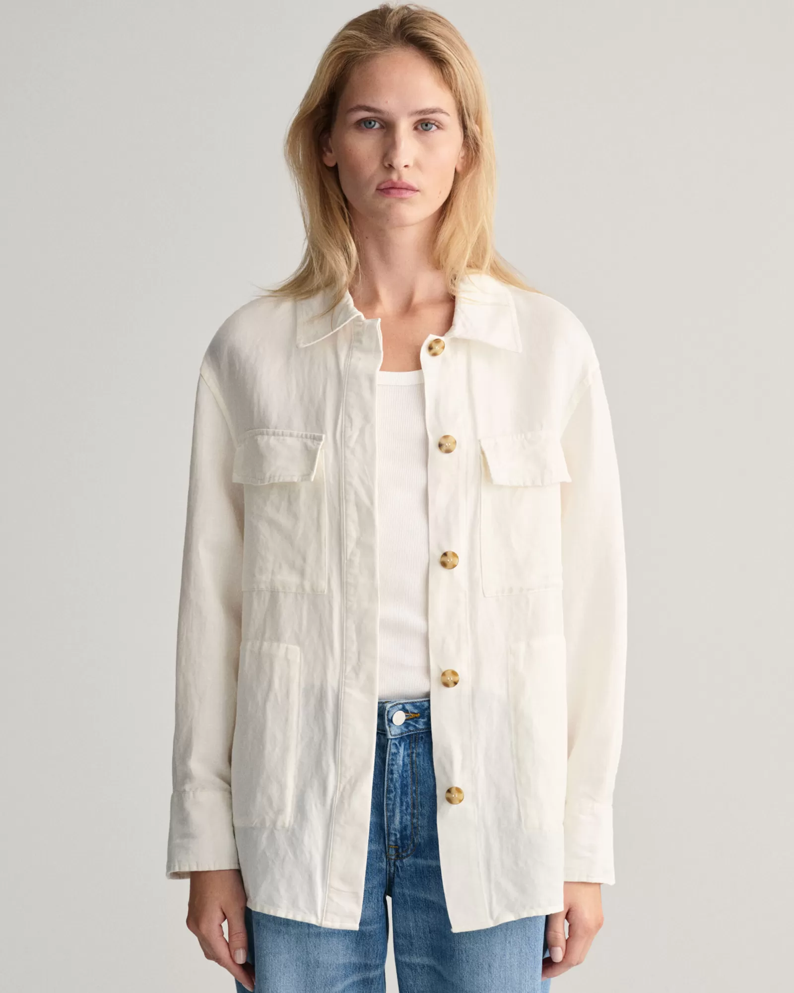 GANT Linen Blend Overshirt | Kappor & Jackor | Skjortor & Blusar