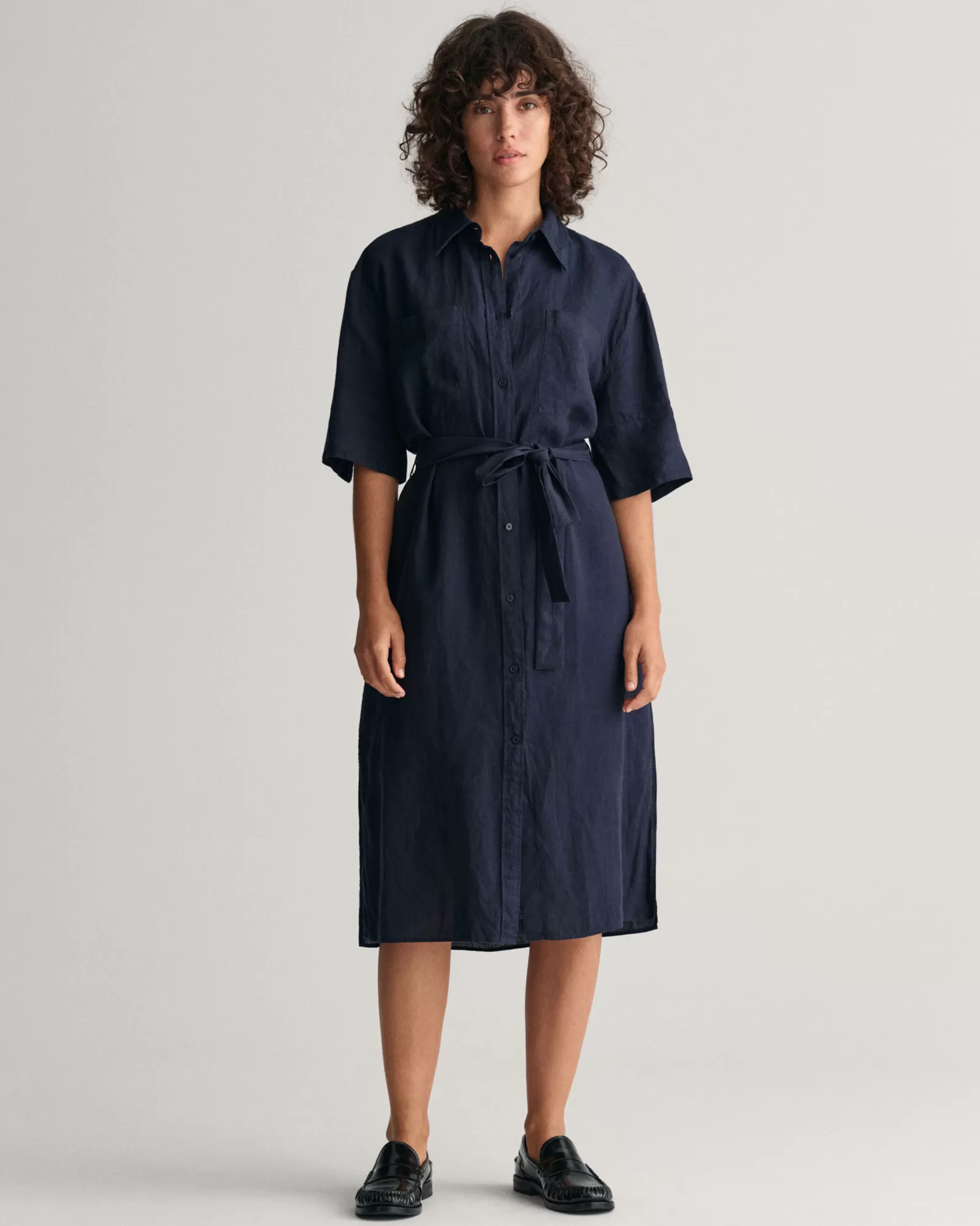 GANT Linen Short Sleeve Shirt Dress | Klänningar