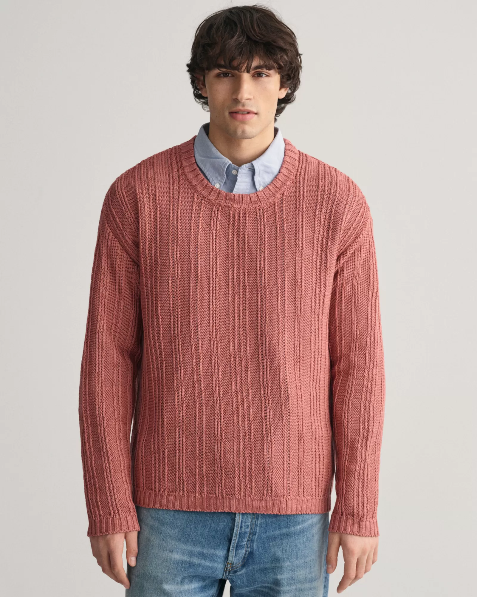 GANT Linen Silk Crew Neck Sweater | Stickat