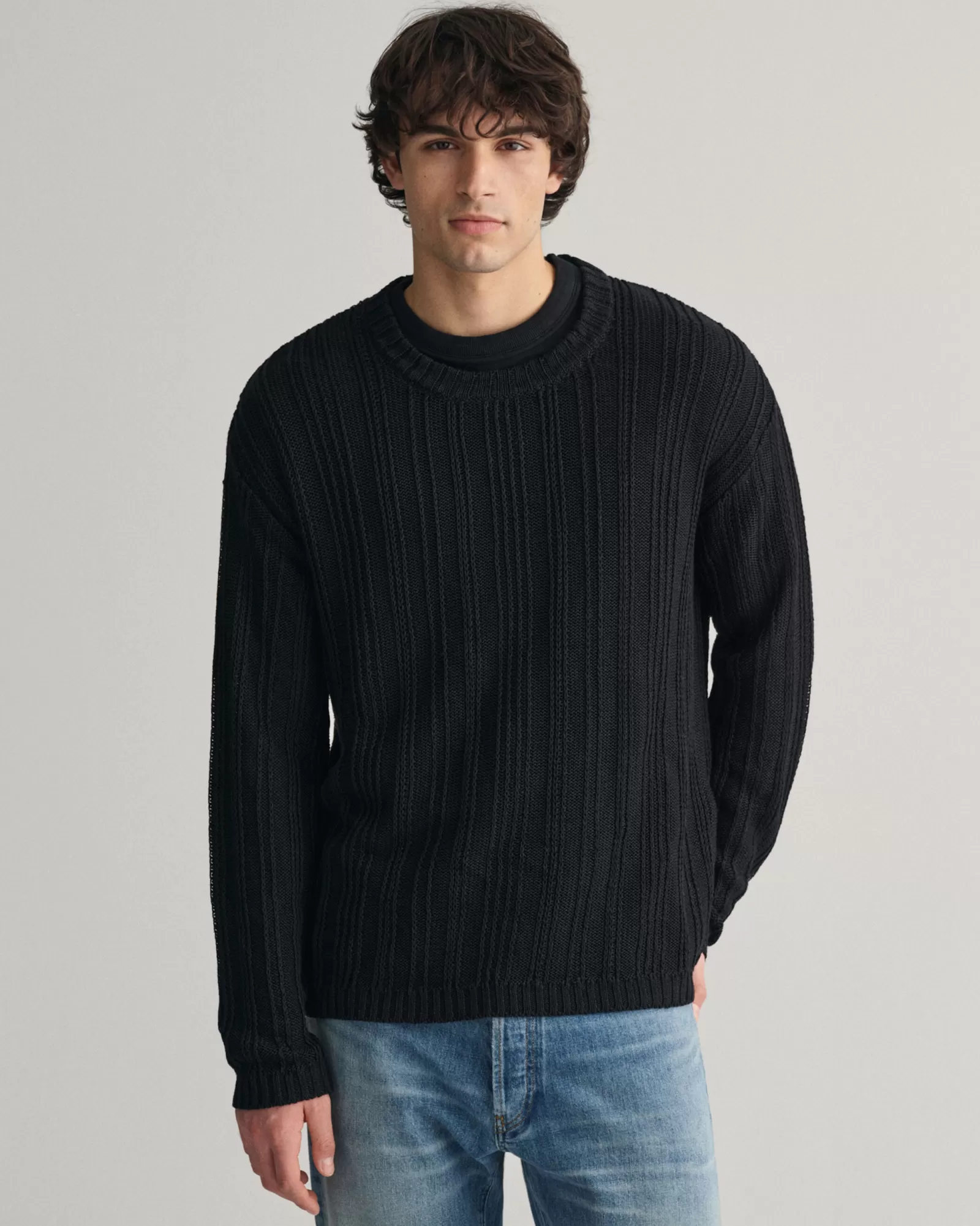 GANT Linen Silk Crew Neck Sweater | Stickat