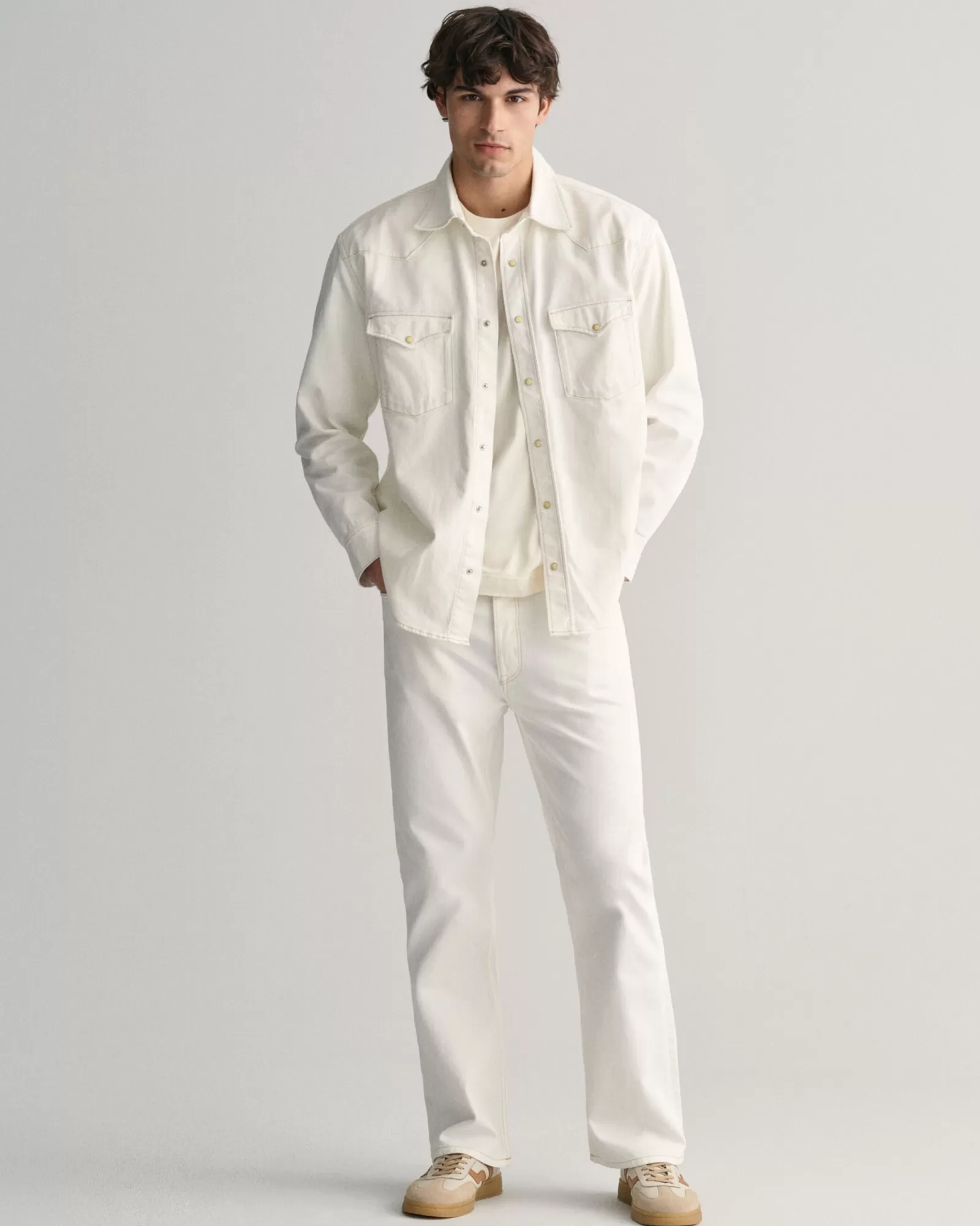 GANT Loose Fit White Jeans | Jeans