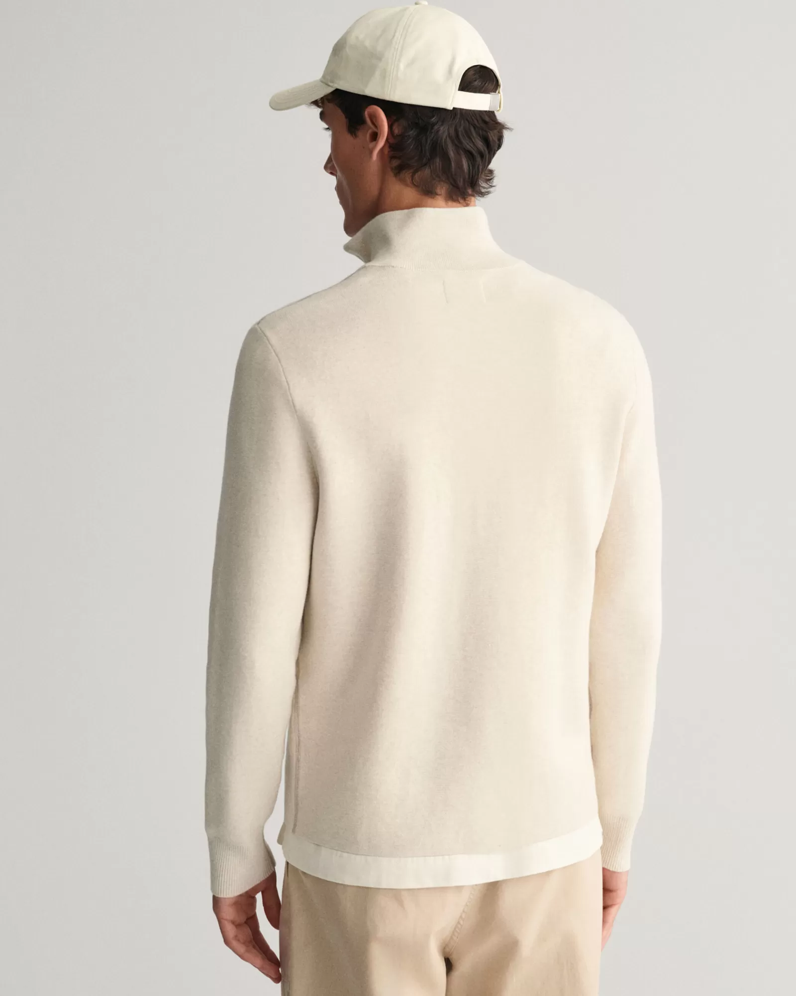 GANT Milano Knit Cotton Half-Zip Sweater | Stickat