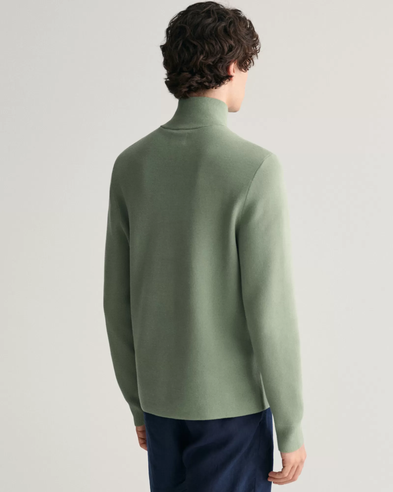 GANT Milano Knit Cotton Half-Zip Sweater | Stickat