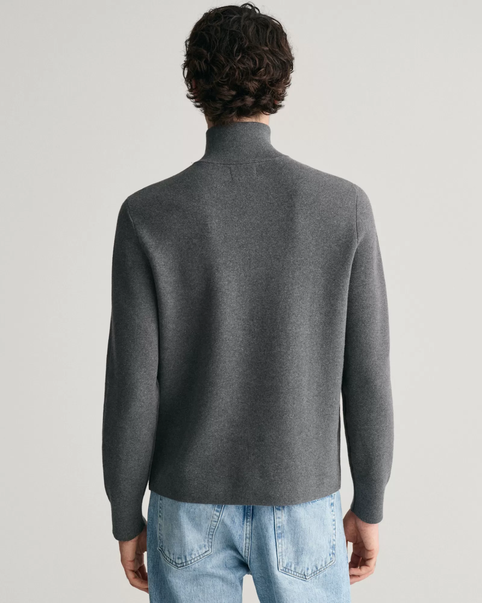 GANT Milano Knit Cotton Half-Zip Sweater | Stickat