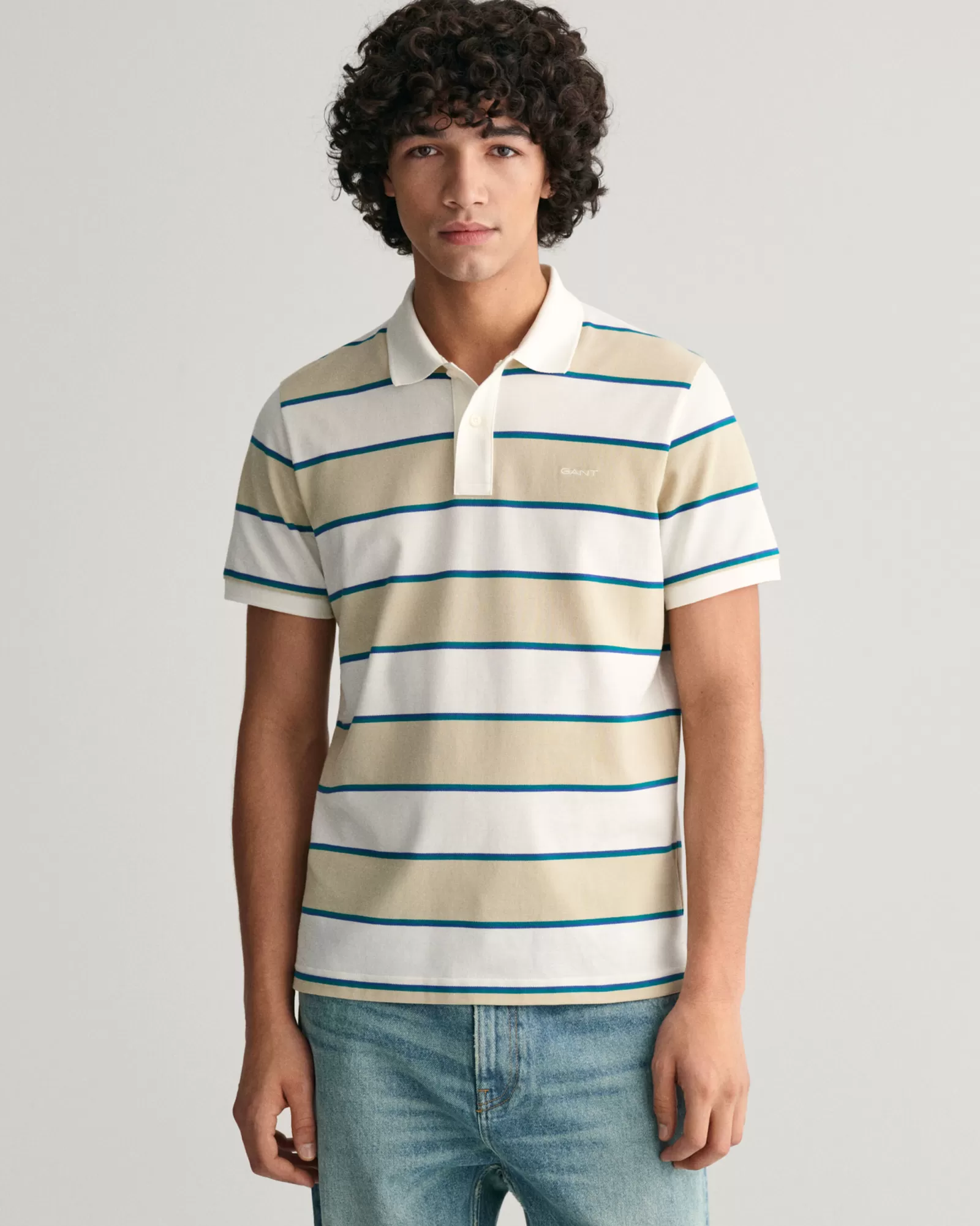 GANT Multi Striped Piqué Polo Shirt | Pikéer