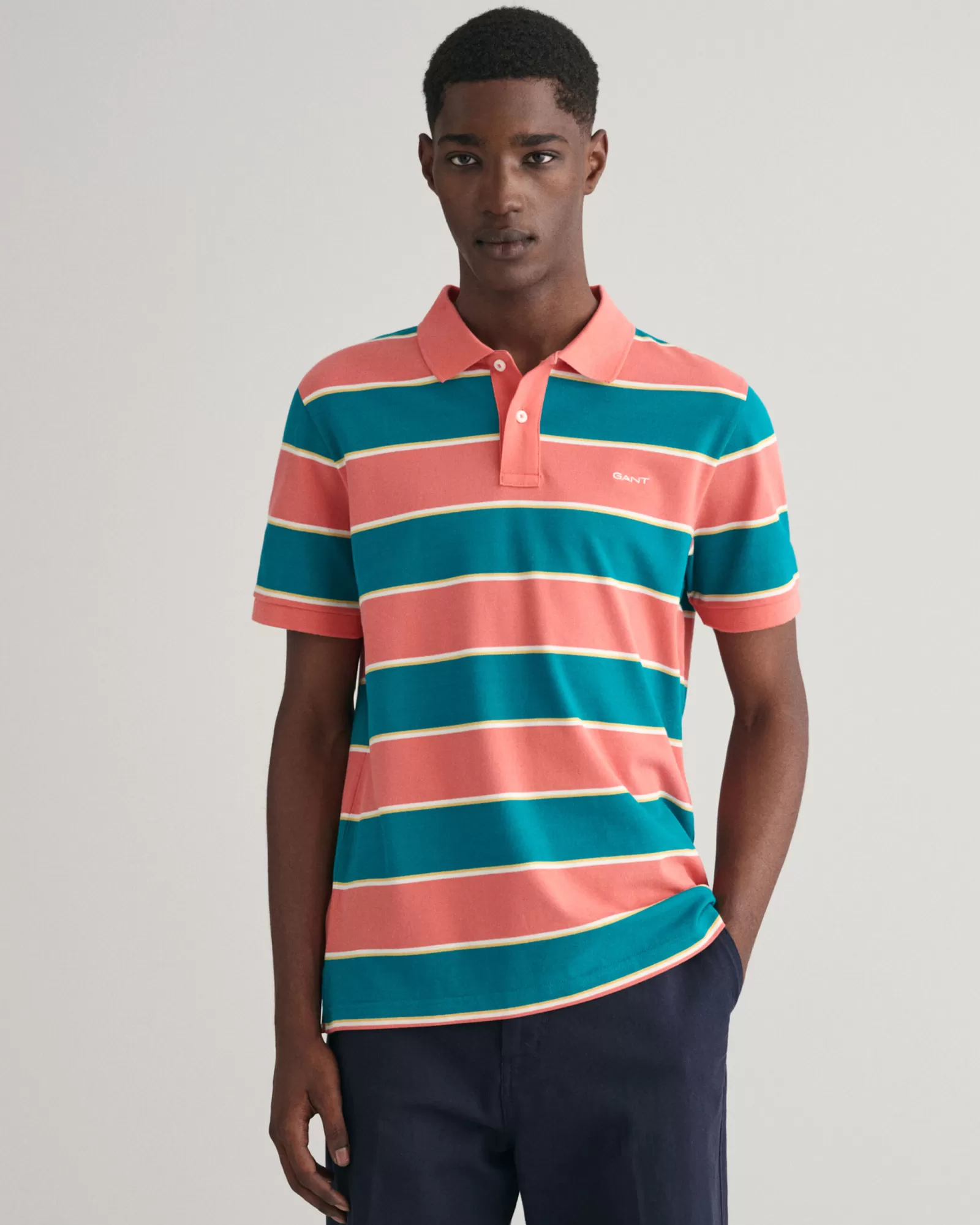 GANT Multi Striped Piqué Polo Shirt | Pikéer