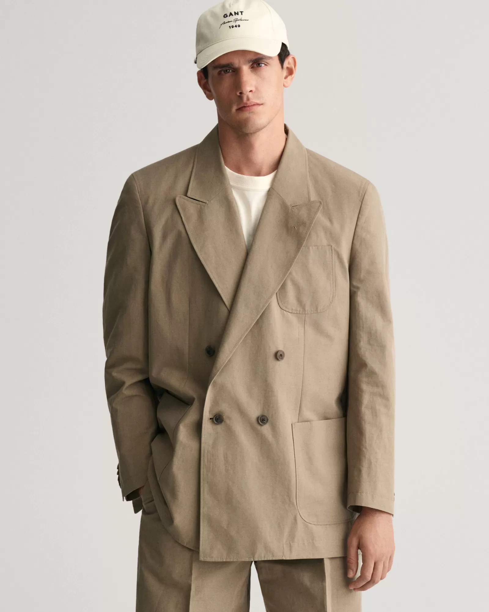 GANT Oversized Double Breasted Safari Suit Blazer | Kavajer