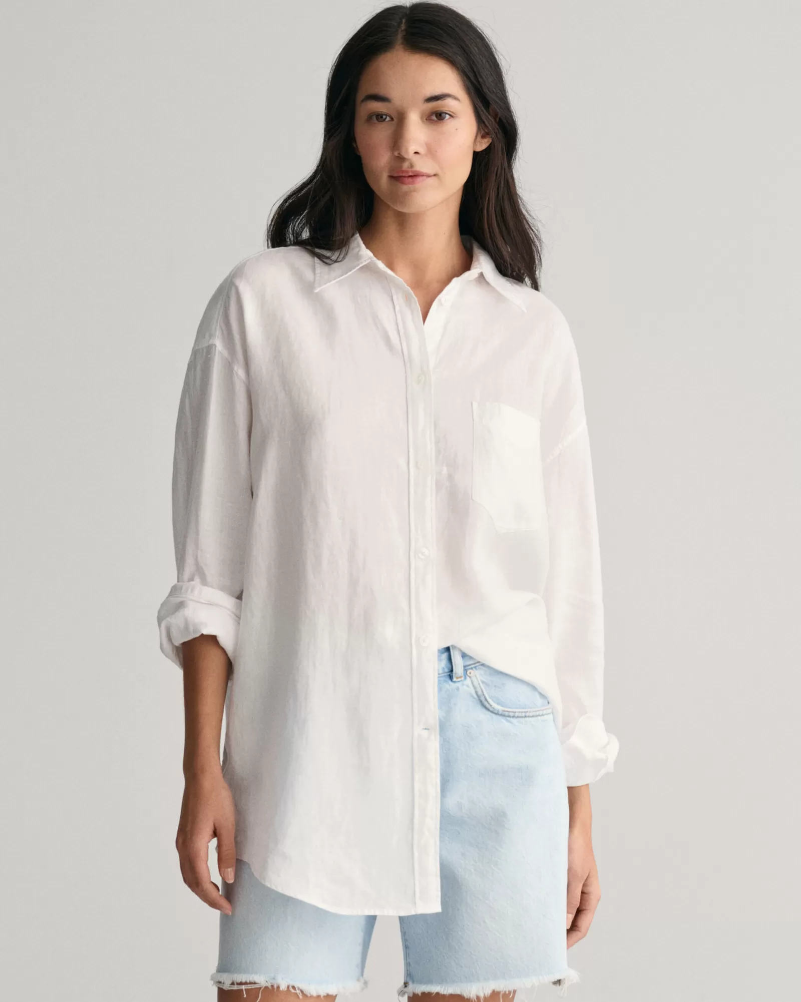 GANT Oversized Linen Shirt | Skjortor & Blusar