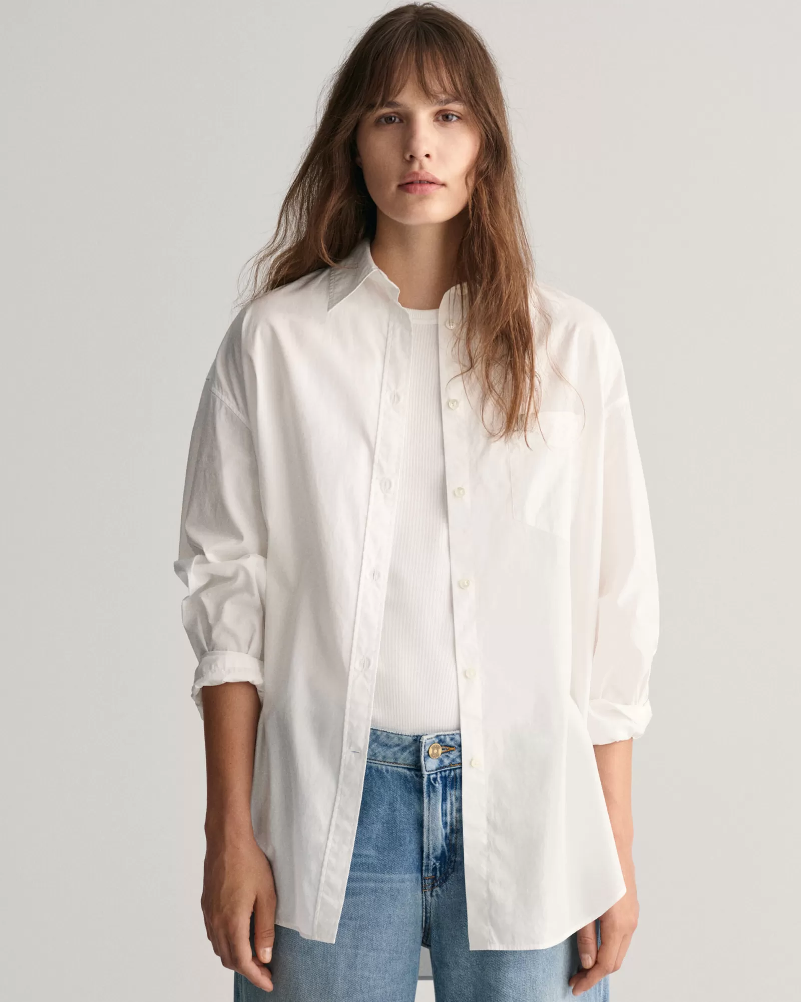 GANT Oversized Poplin Shirt | Skjortor & Blusar