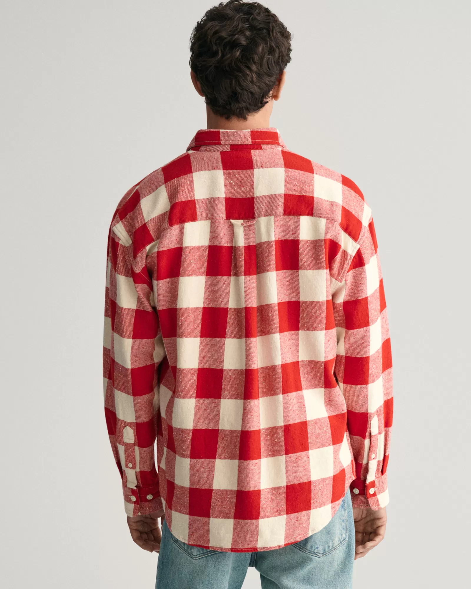 GANT Oversized Textured Buffalo Checked Shirt | Skjortor