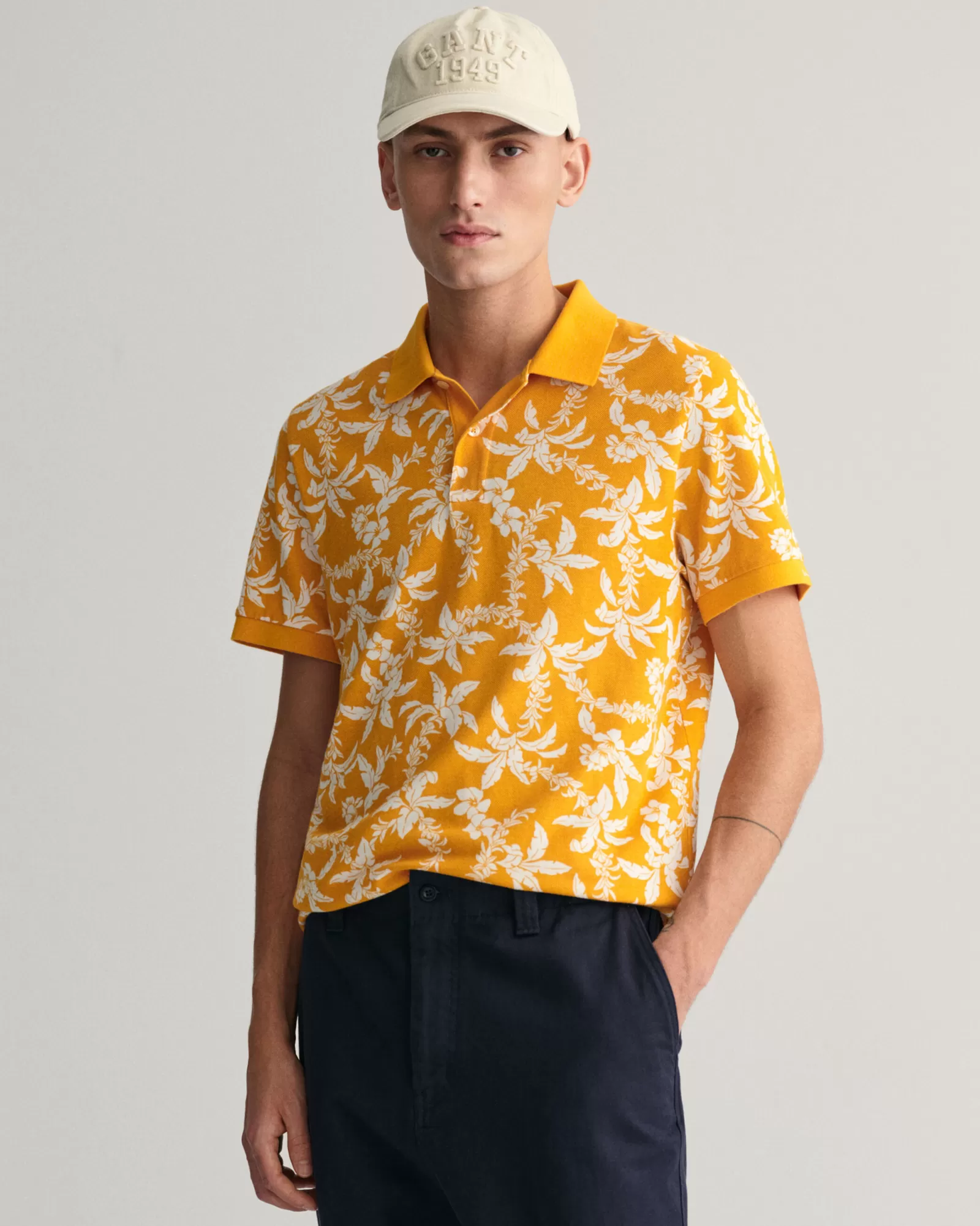 GANT Palm Lei Print Piqué Polo Shirt | Pikéer