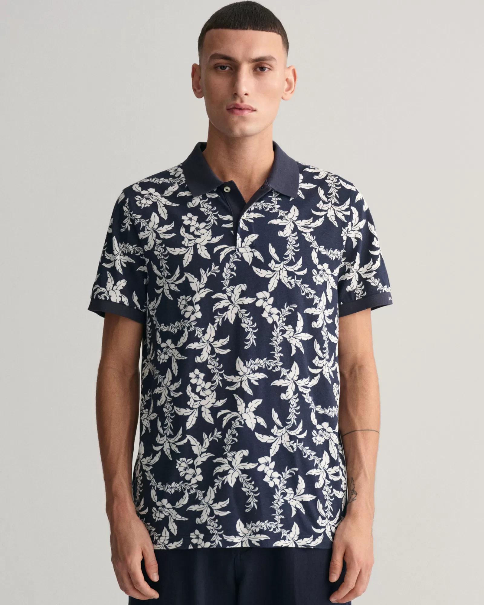 GANT Palm Lei Print Piqué Polo Shirt | Pikéer