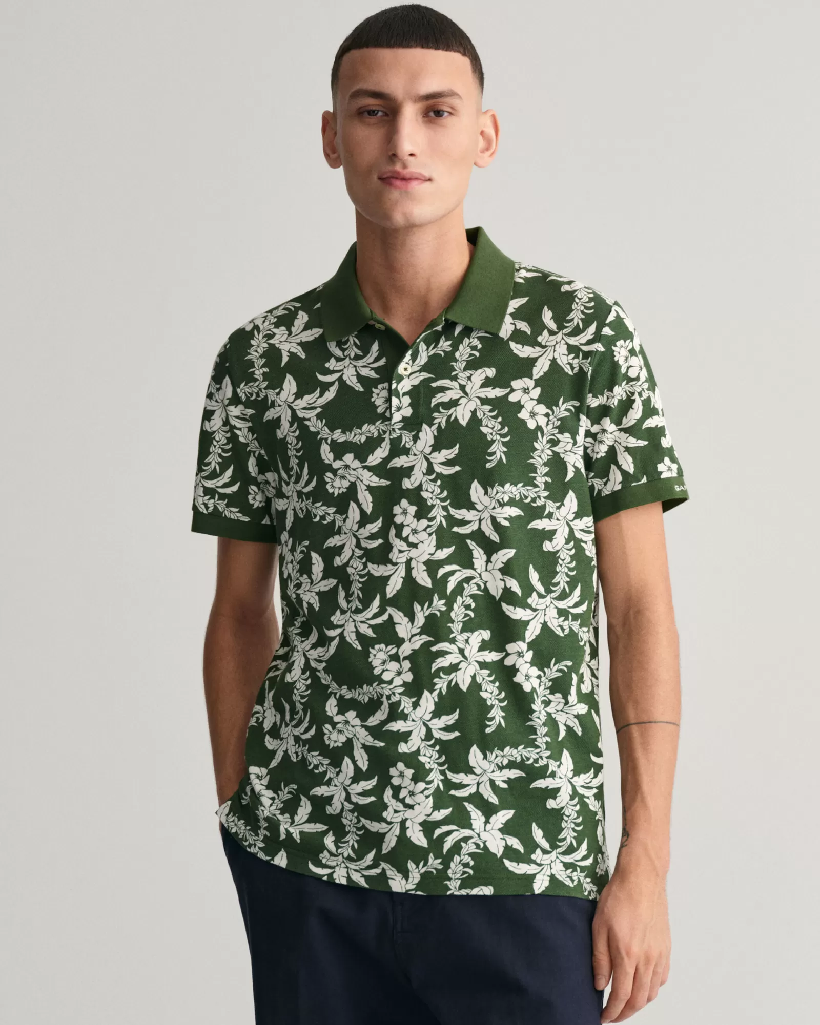 GANT Palm Lei Print Piqué Polo Shirt | Pikéer