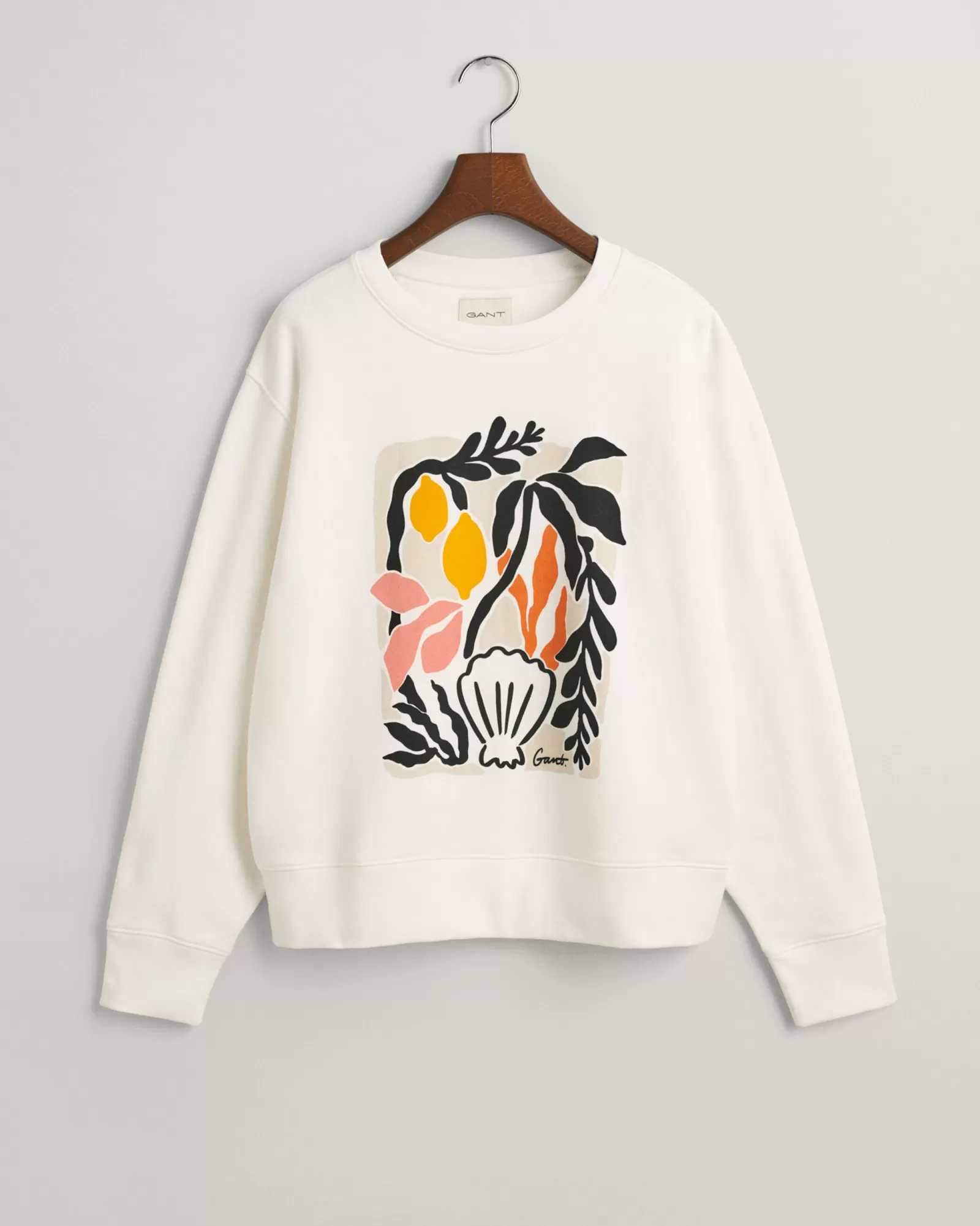 GANT Palm Print Crew Neck Sweatshirt | Hoodies & Tröjor