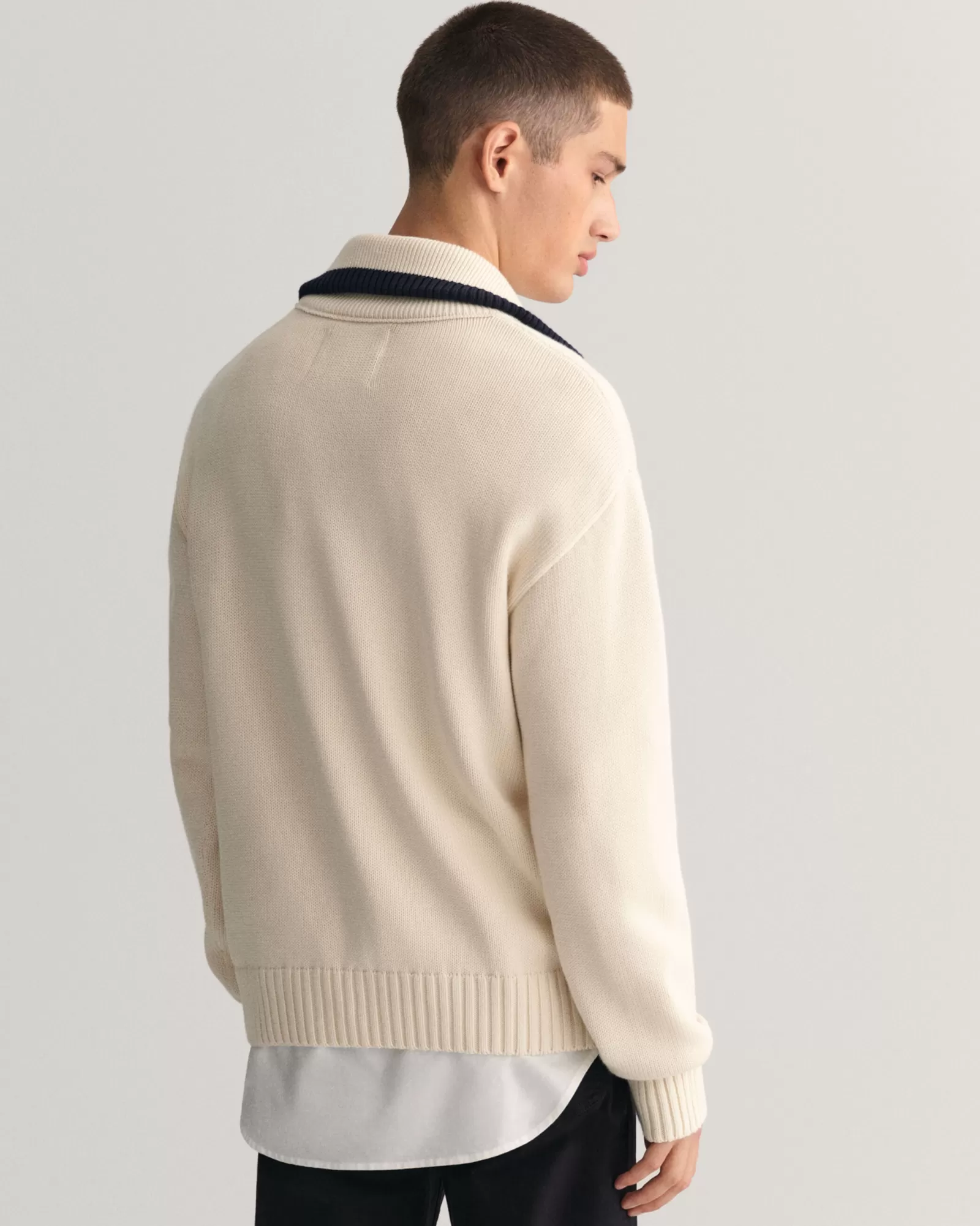 GANT Plain Cotton Half-Zip Sweater | Stickat