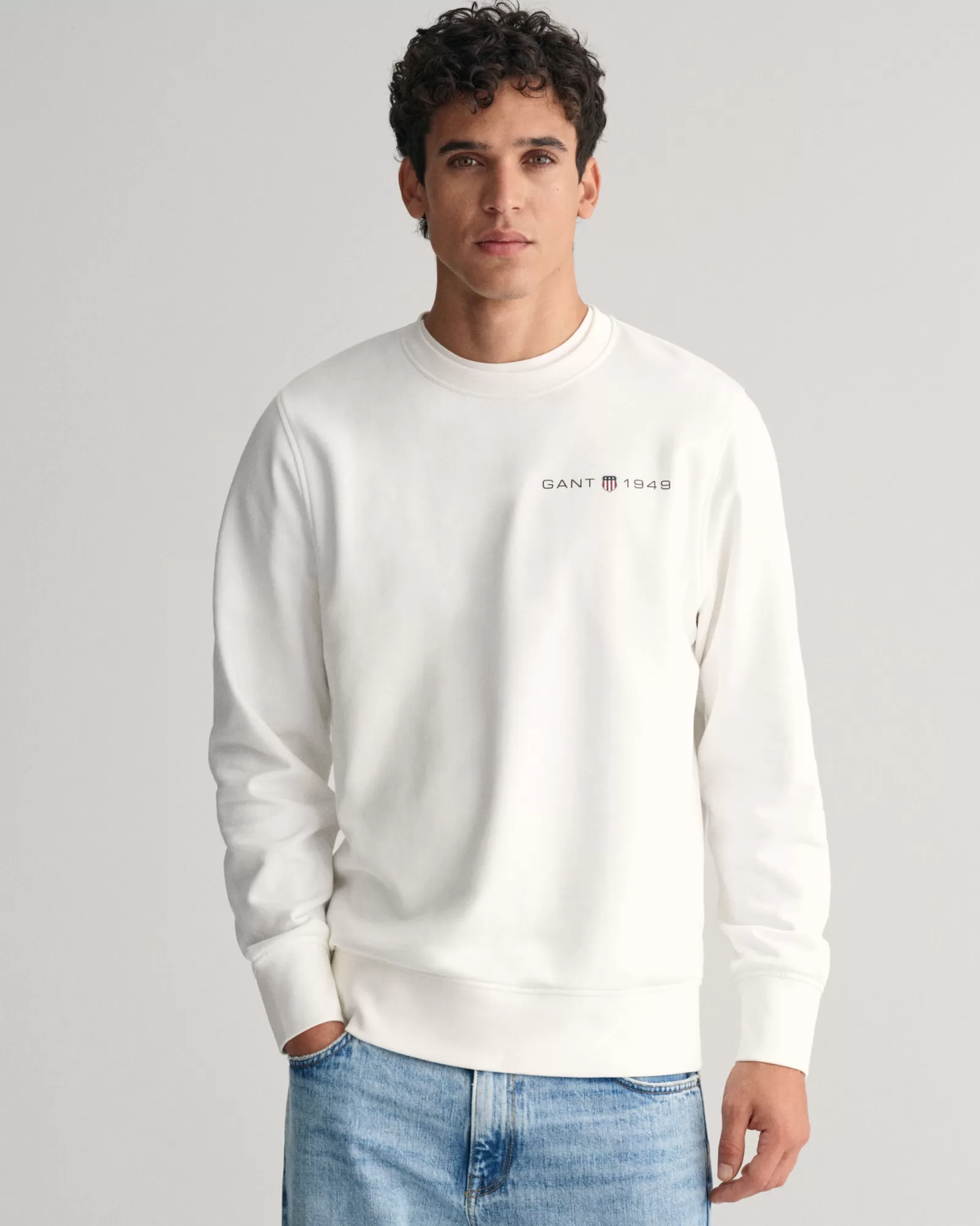 GANT Printed Graphic Crew Neck Sweatshirt | Hoodies & Tröjor