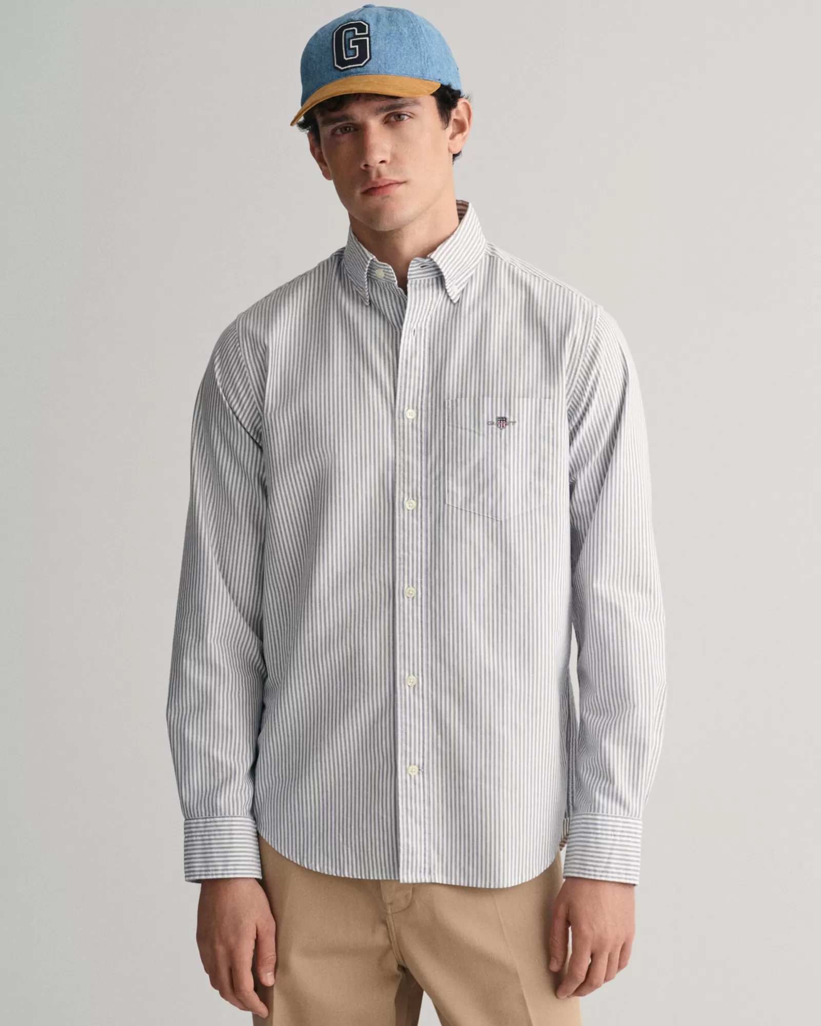 GANT Regular Fit Banker Stripe Oxford Shirt | Skjortor