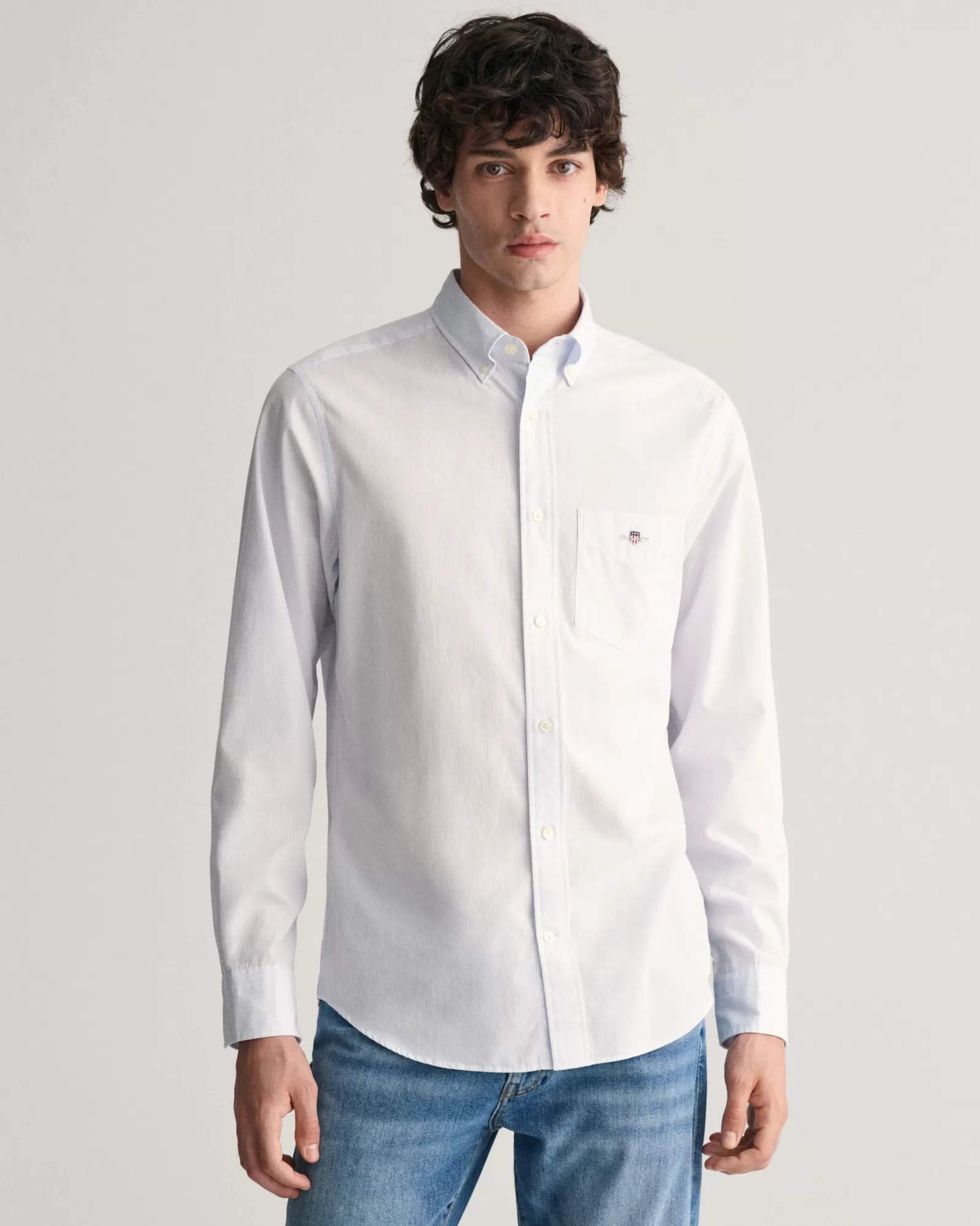 GANT Regular Fit Banker Stripe Poplin Shirt | Skjortor