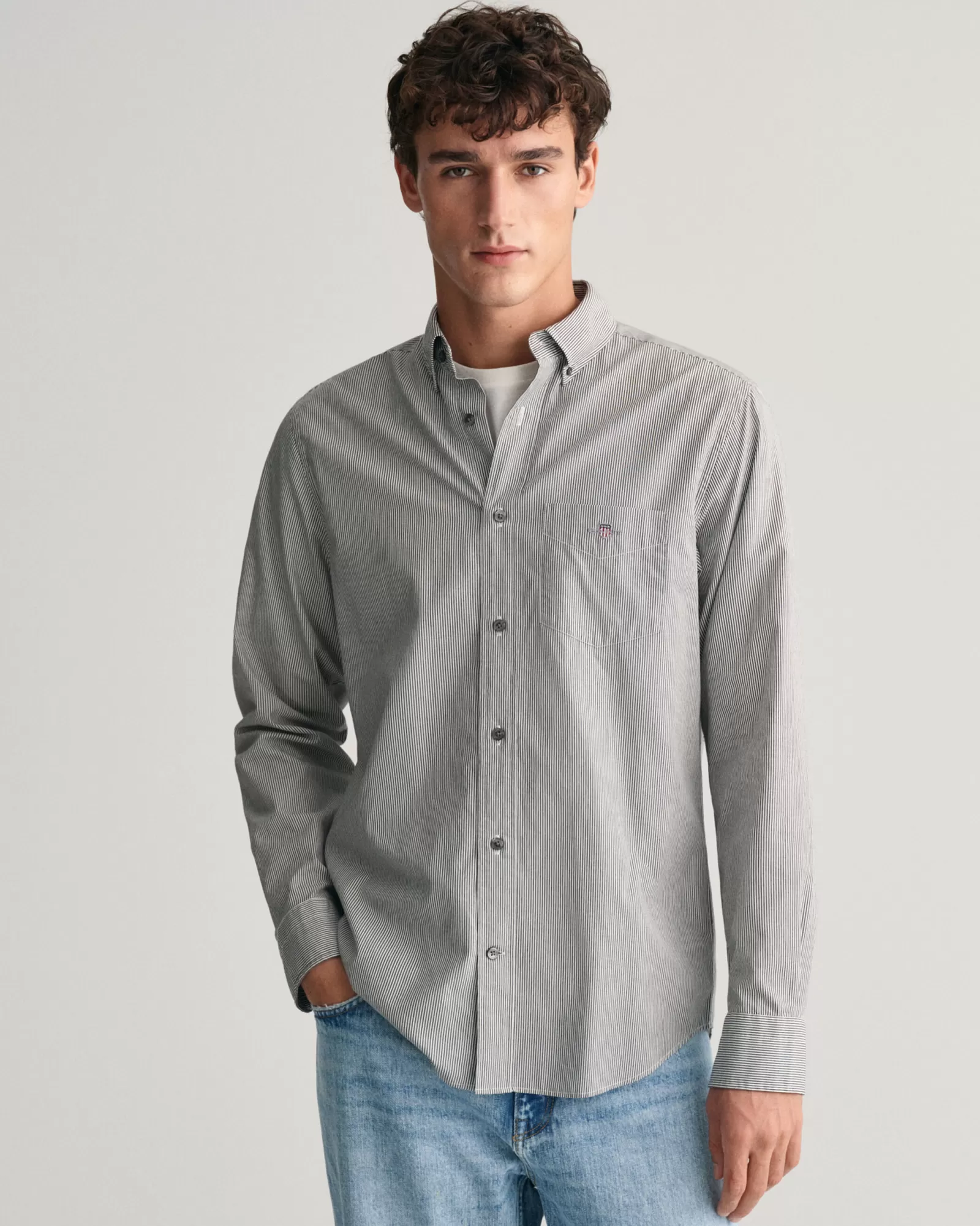 GANT Regular Fit Banker Stripe Poplin Shirt | Skjortor