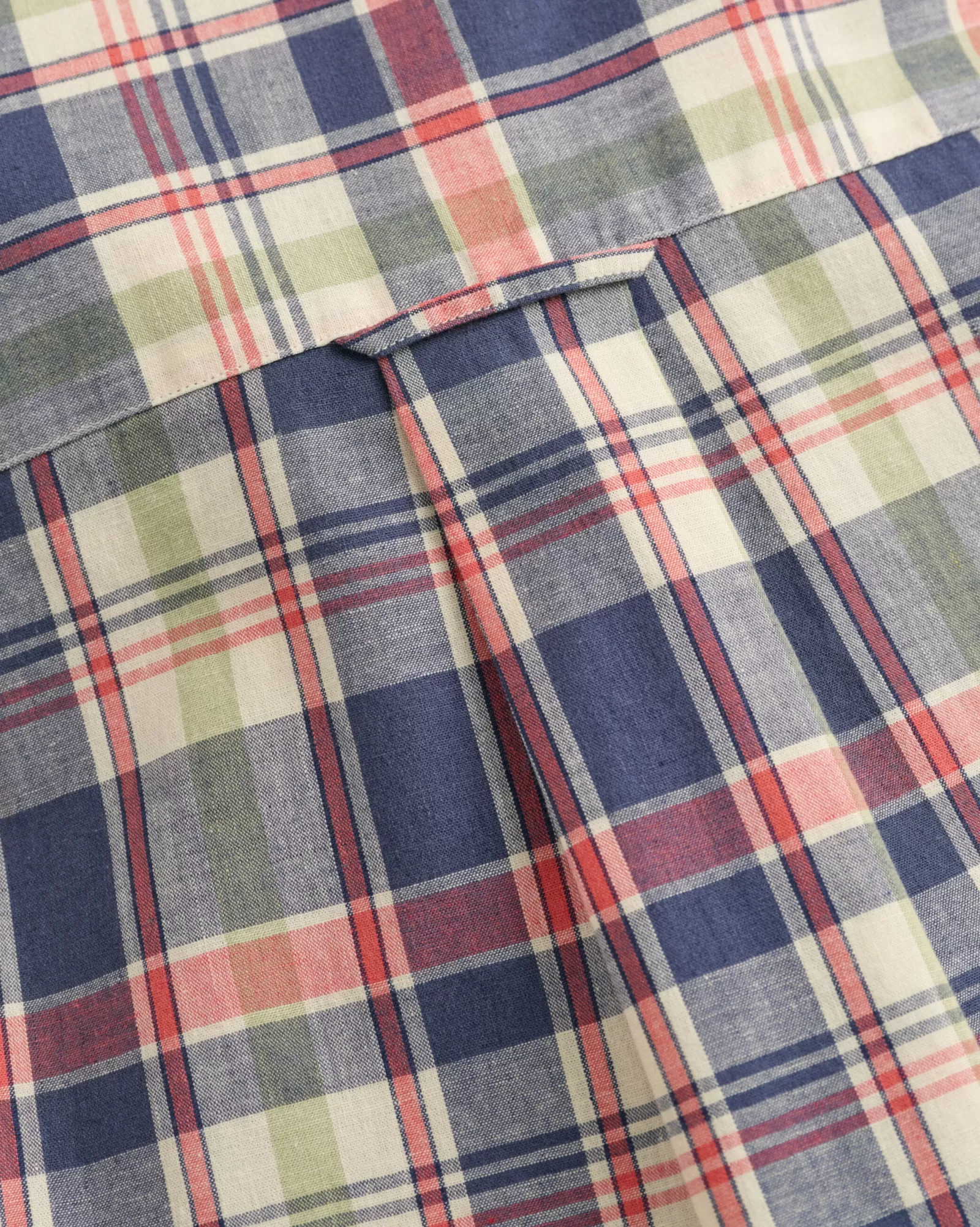 GANT Regular Fit Checked Cotton Linen Short Sleeve Shirt | Skjortor