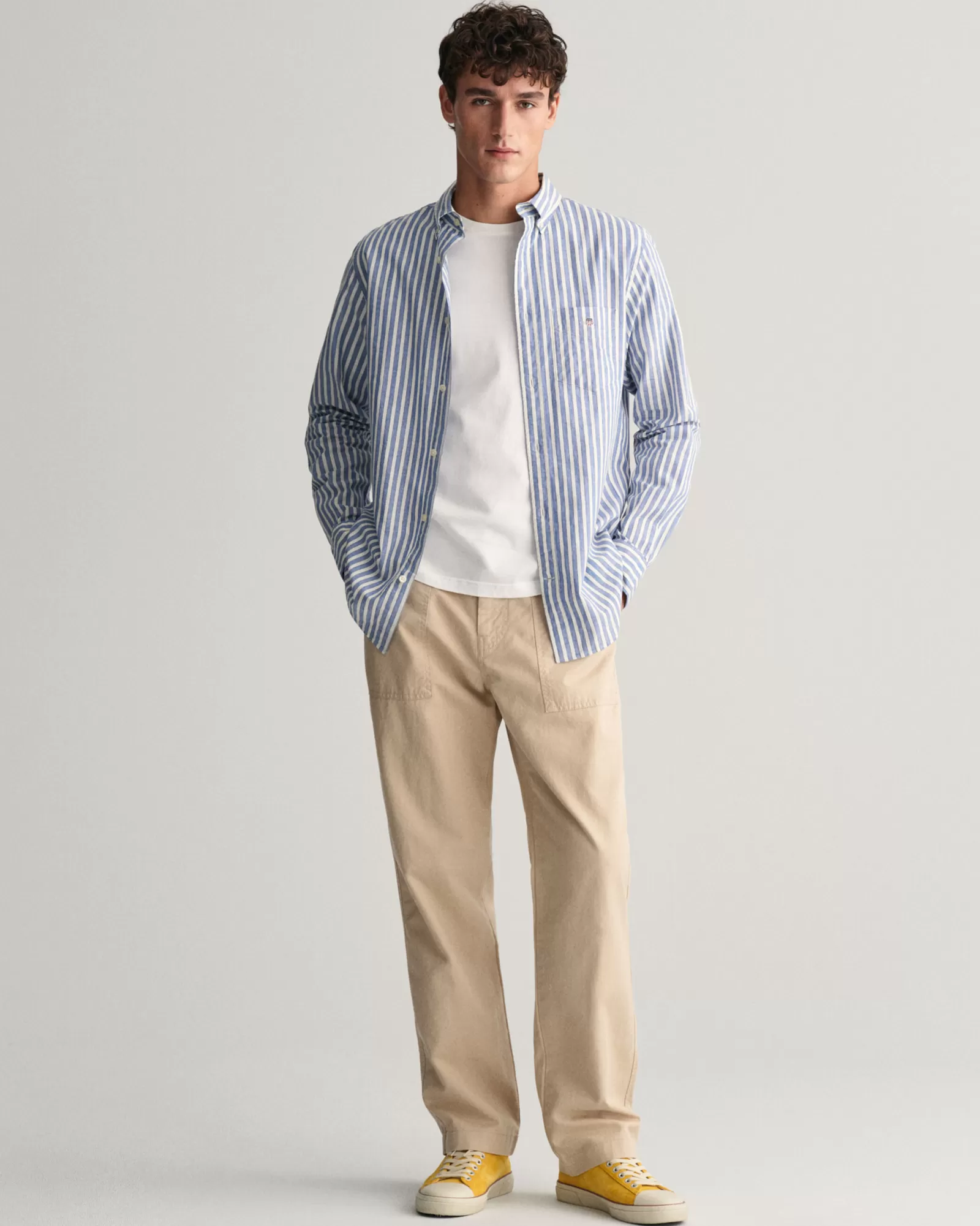 GANT Regular Fit Cotton Linen Chinos | Byxor & Chinos