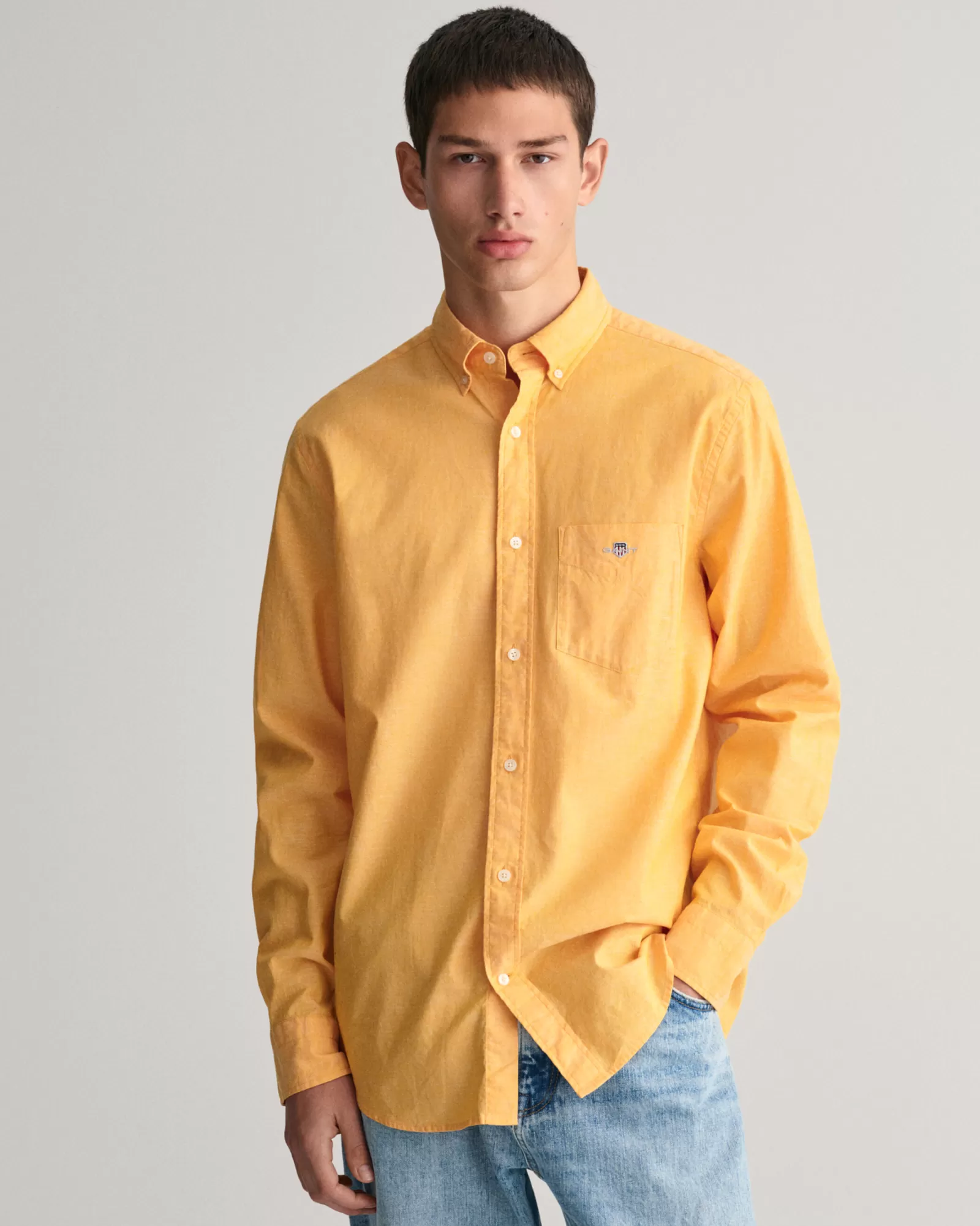 GANT Regular Fit Cotton Linen Shirt | Skjortor