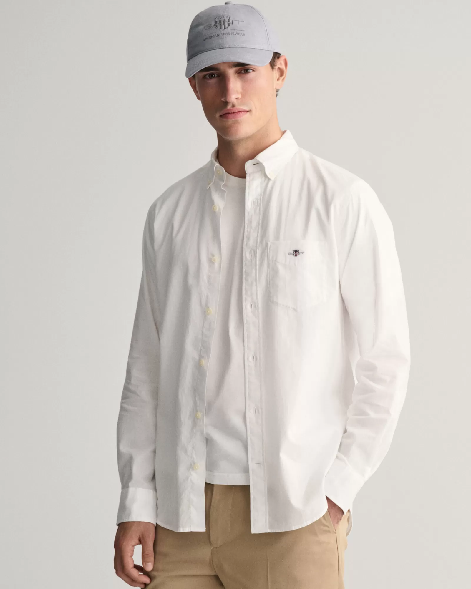 GANT Regular Fit Cotton Linen Shirt | Skjortor