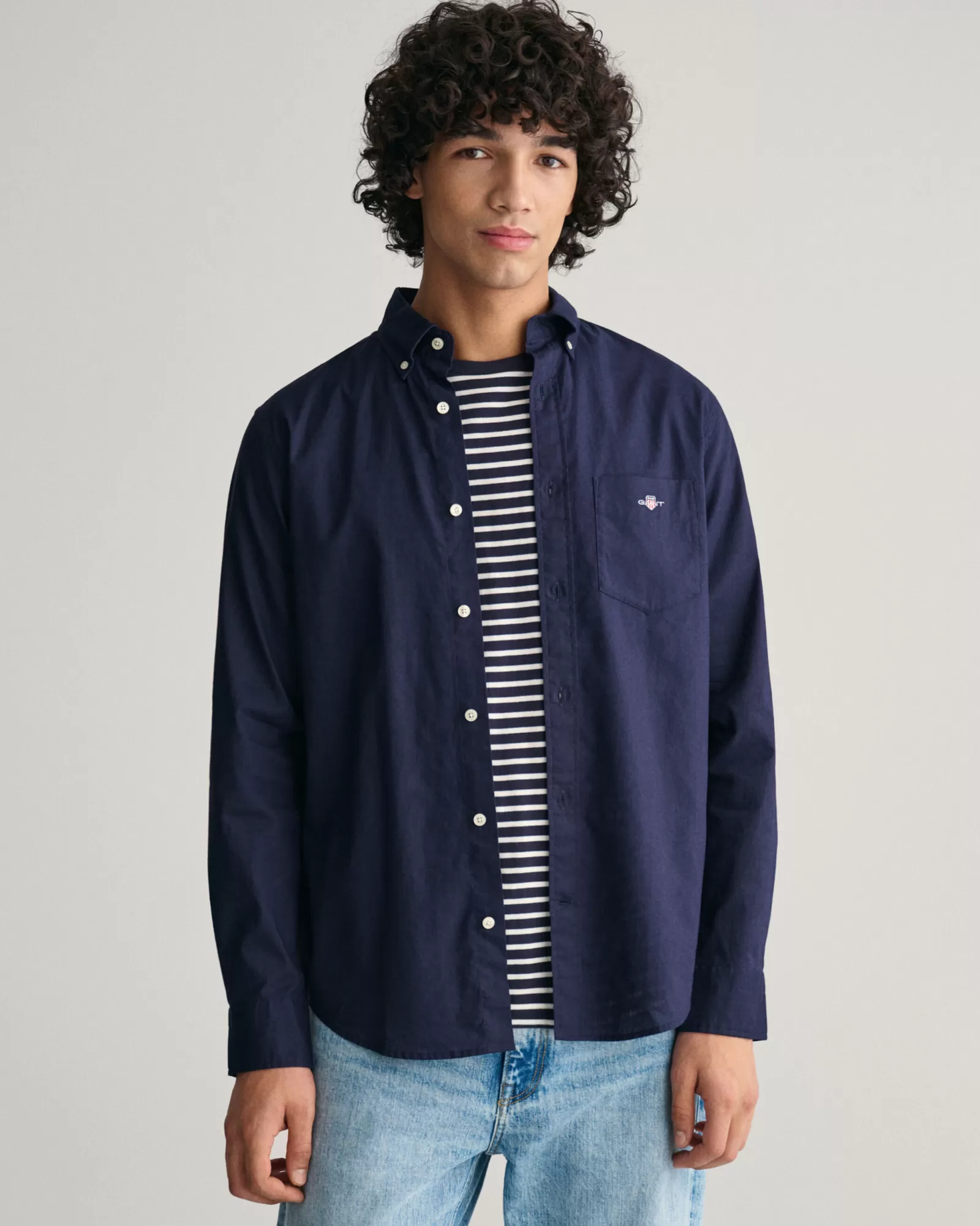 GANT Regular Fit Cotton Linen Shirt | Skjortor