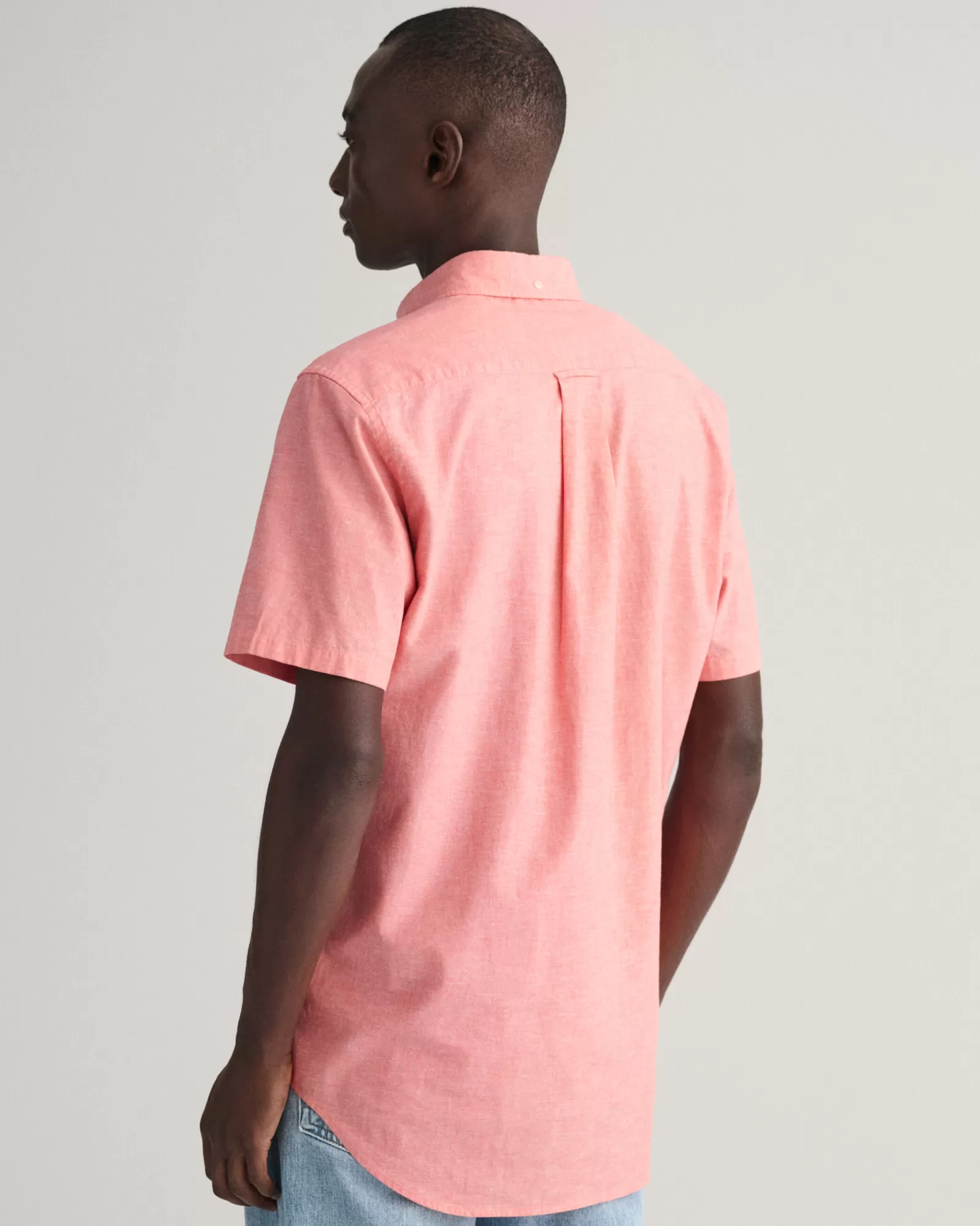 GANT Regular Fit Cotton Linen Short Sleeve Shirt | Skjortor