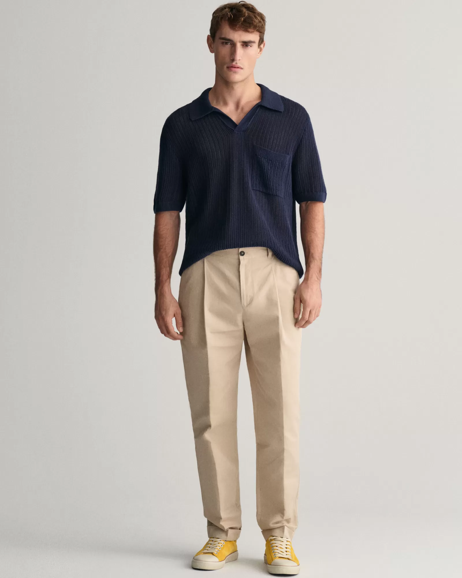 GANT Regular Fit Cotton Suit Pants | Byxor & Chinos