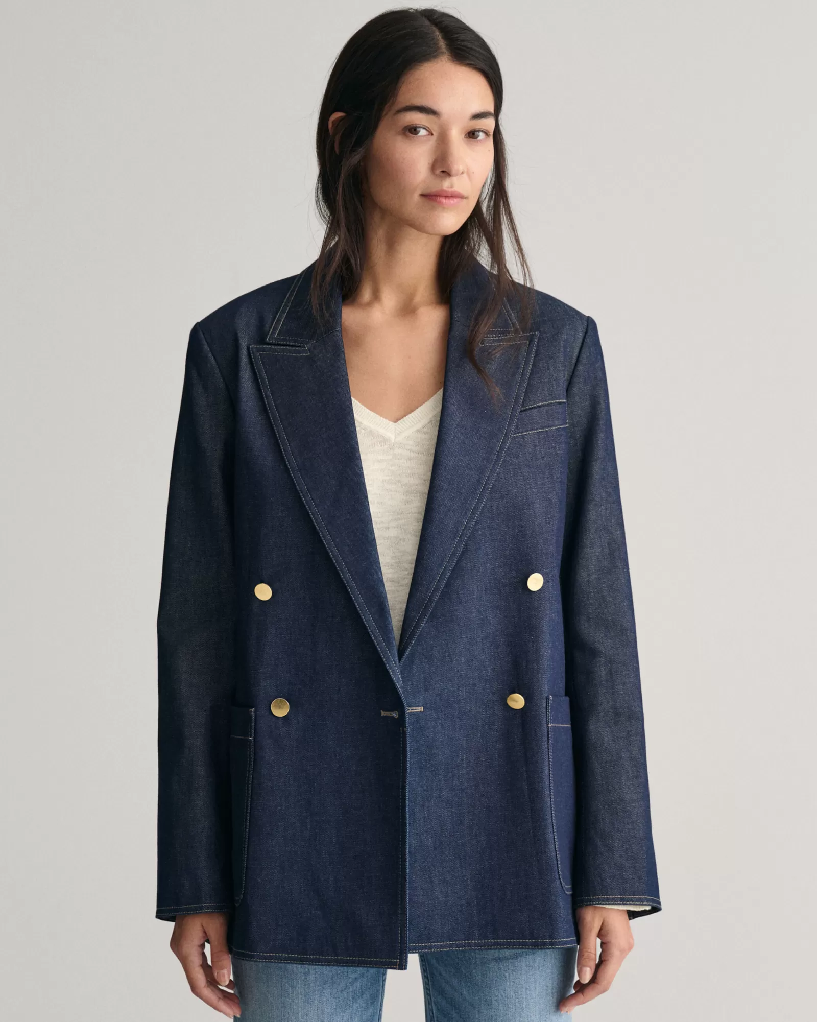 GANT Regular Fit Denim Club Blazer | Kavajer