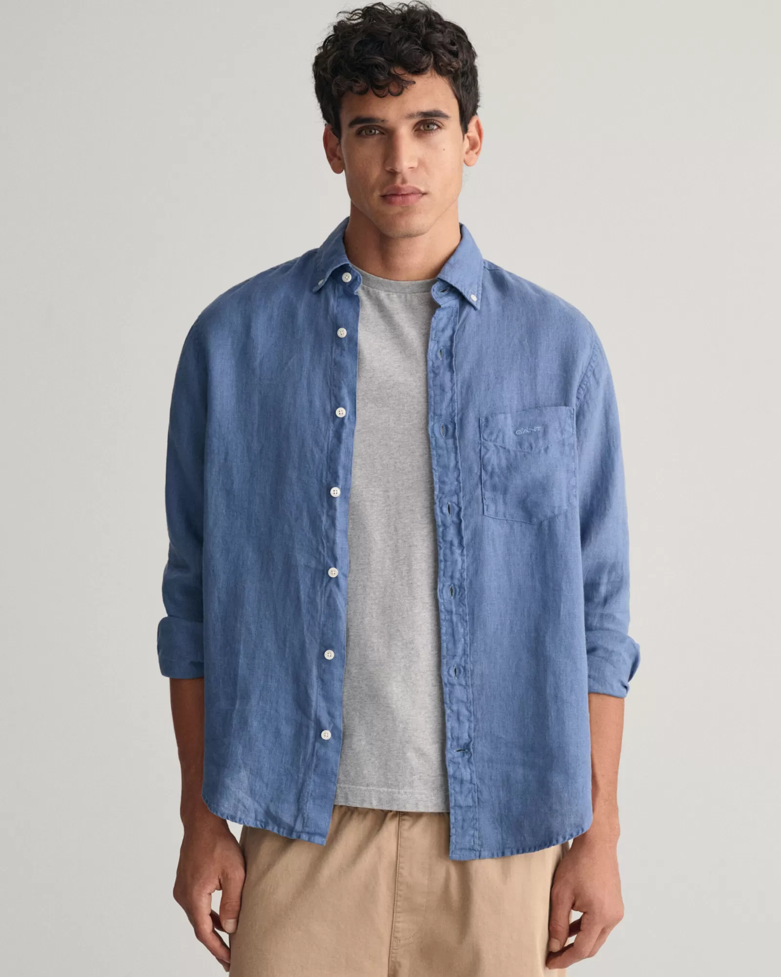 GANT Regular Fit Garment-Dyed Linen Shirt | Skjortor