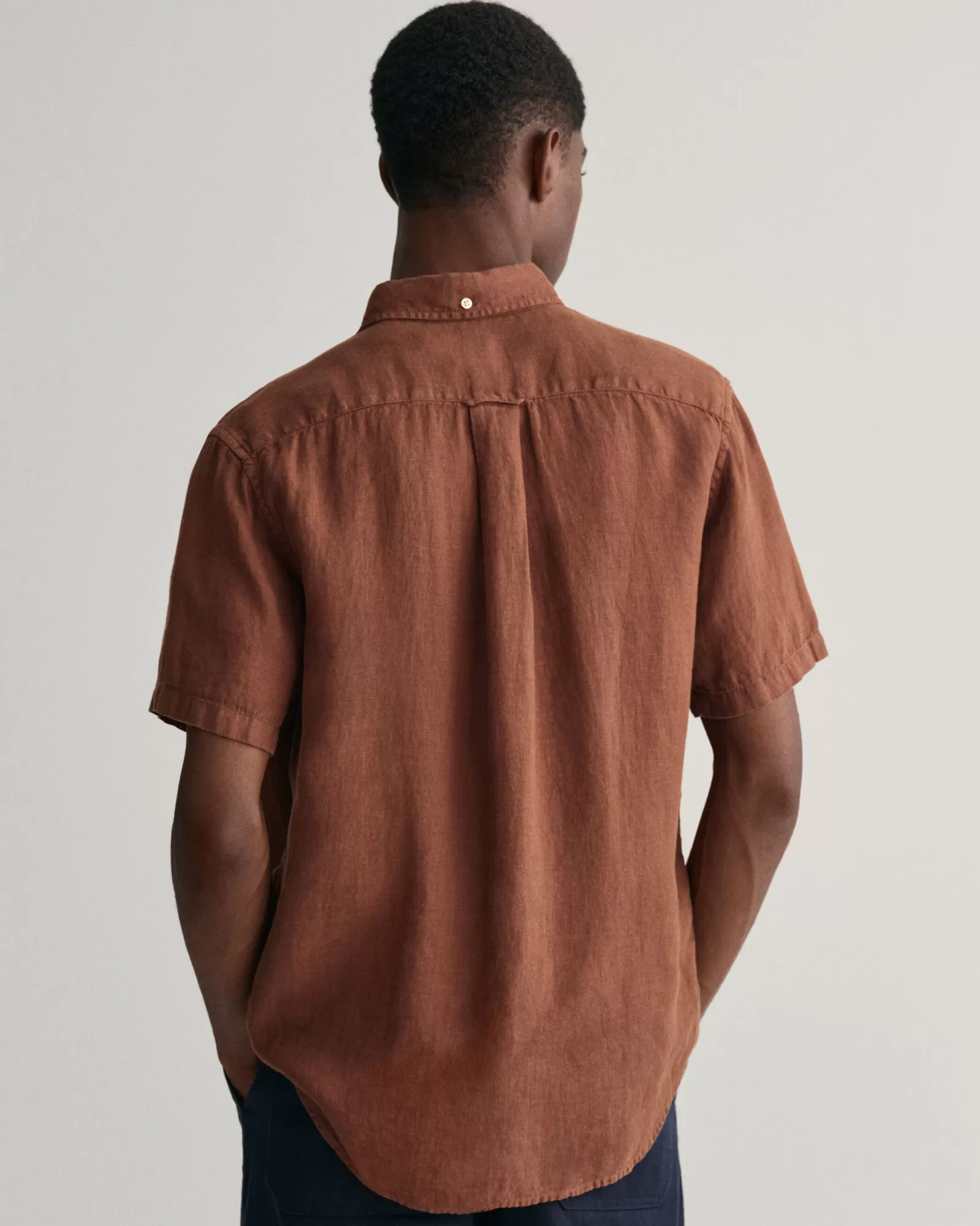 GANT Regular Fit Garment-Dyed Linen Short Sleeve Shirt | Skjortor