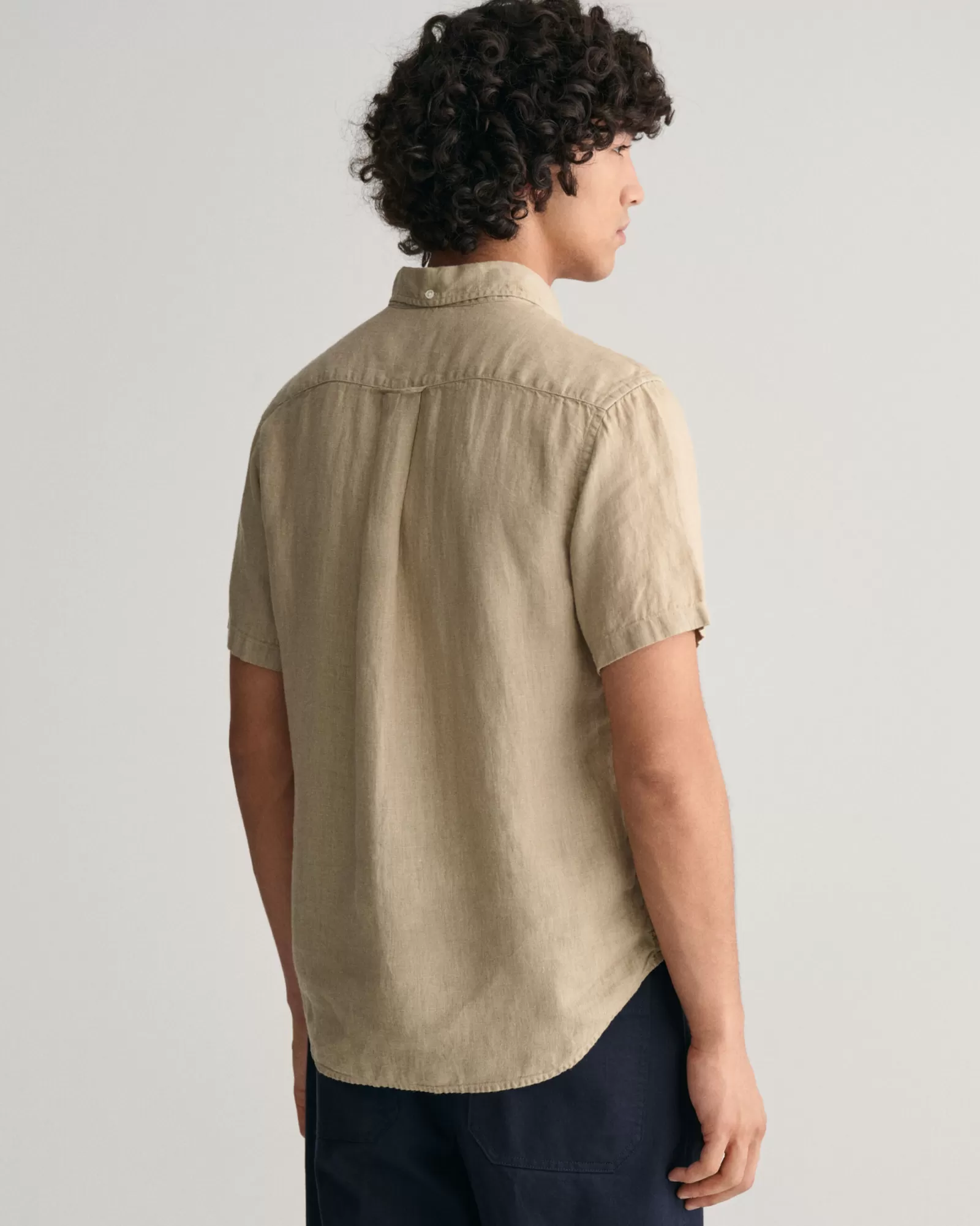 GANT Regular Fit Garment-Dyed Linen Short Sleeve Shirt | Skjortor