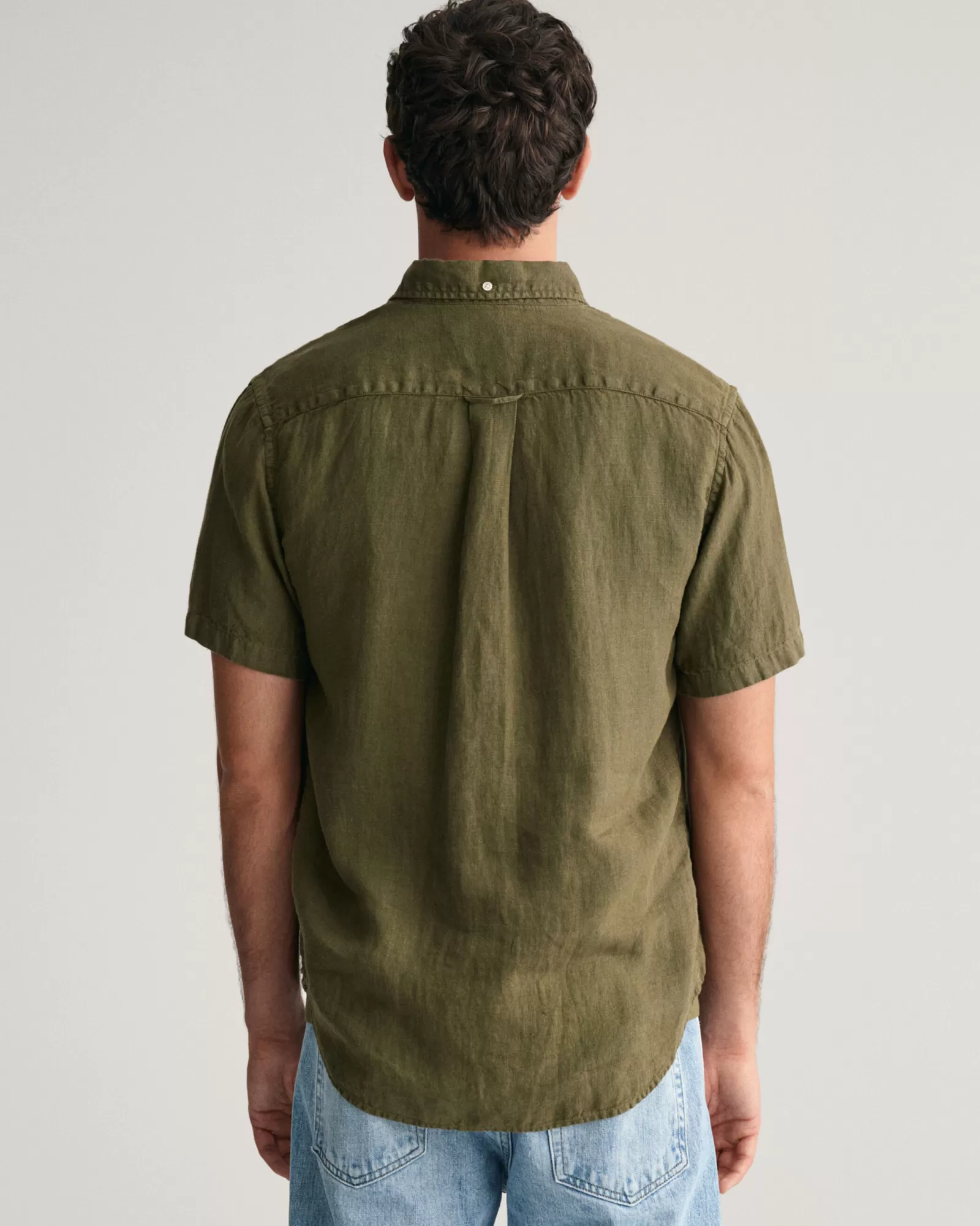 GANT Regular Fit Garment-Dyed Linen Short Sleeve Shirt | Skjortor