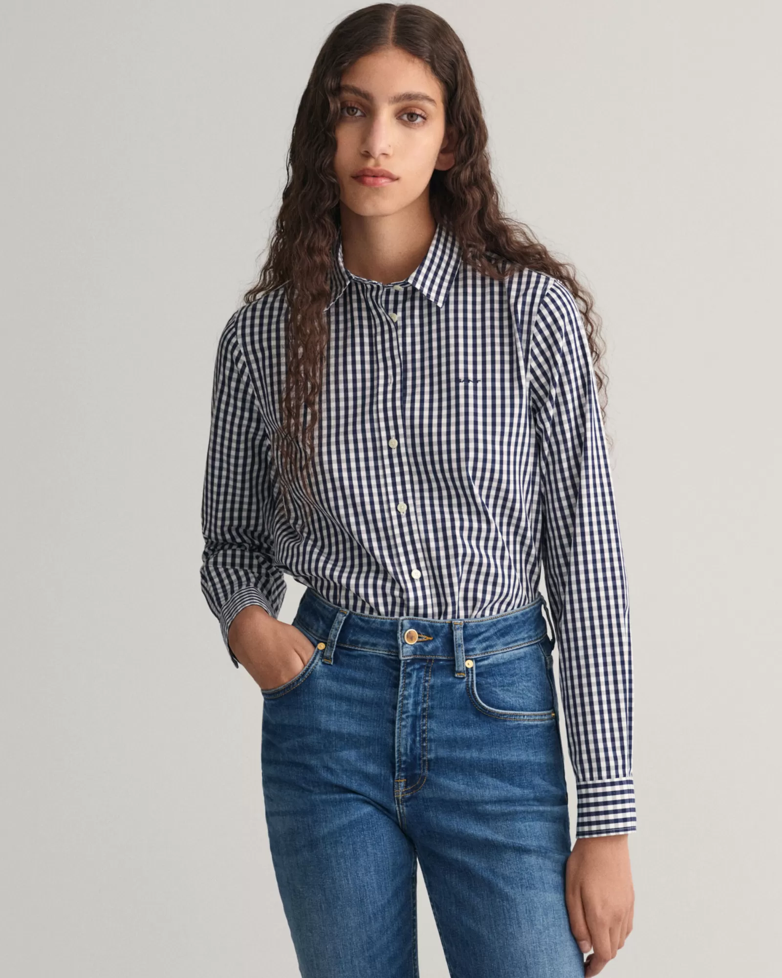 GANT Regular Fit Gingham Poplin Shirt | Skjortor & Blusar