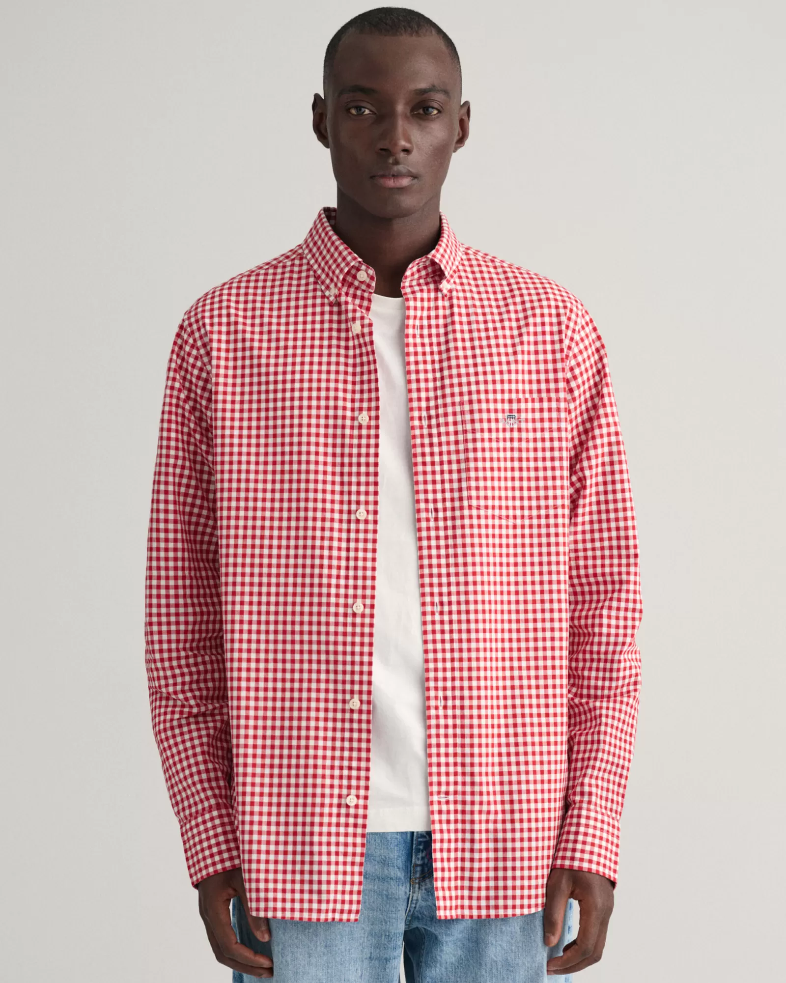 GANT Regular Fit Gingham Poplin Shirt | Skjortor