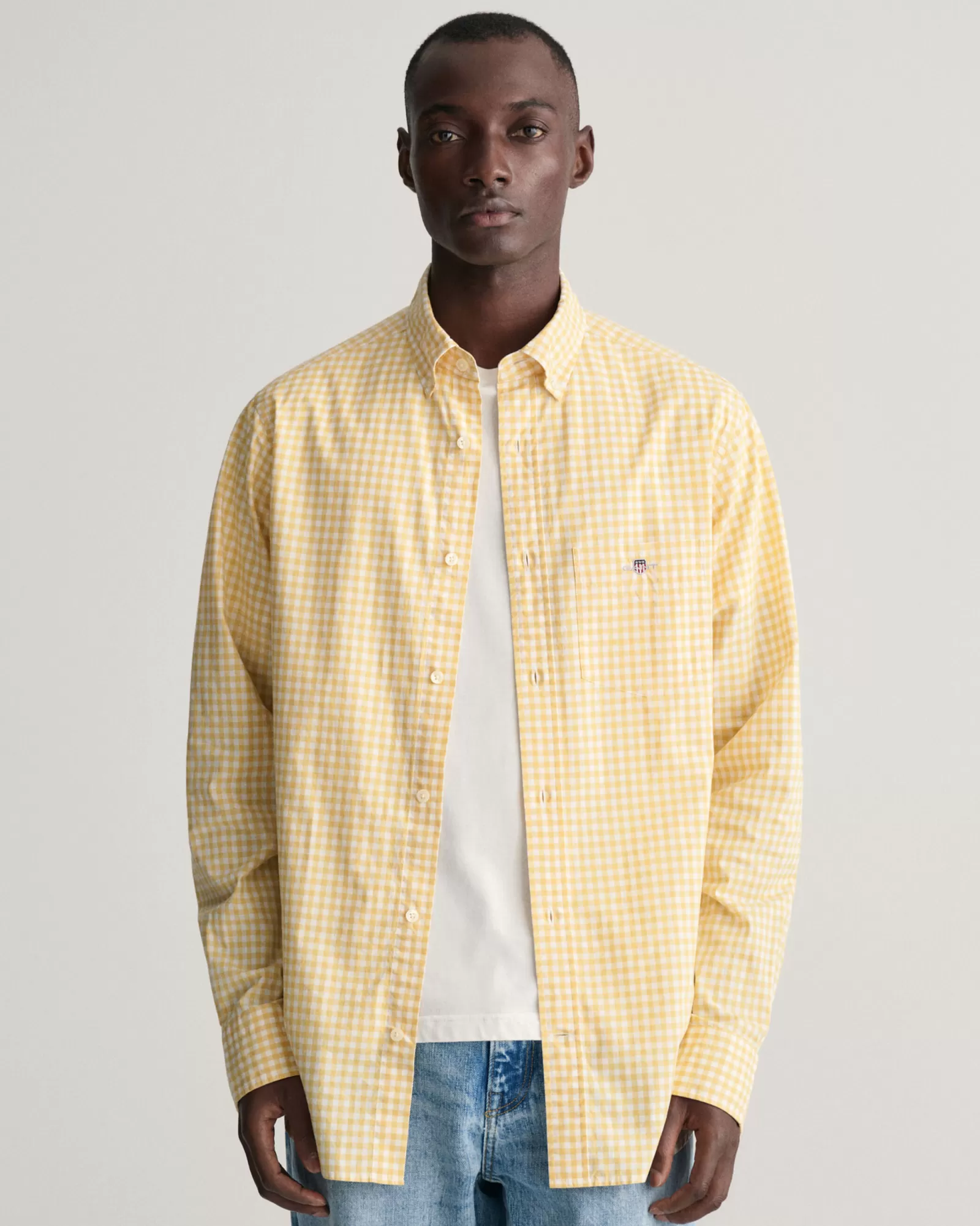 GANT Regular Fit Gingham Poplin Shirt | Skjortor