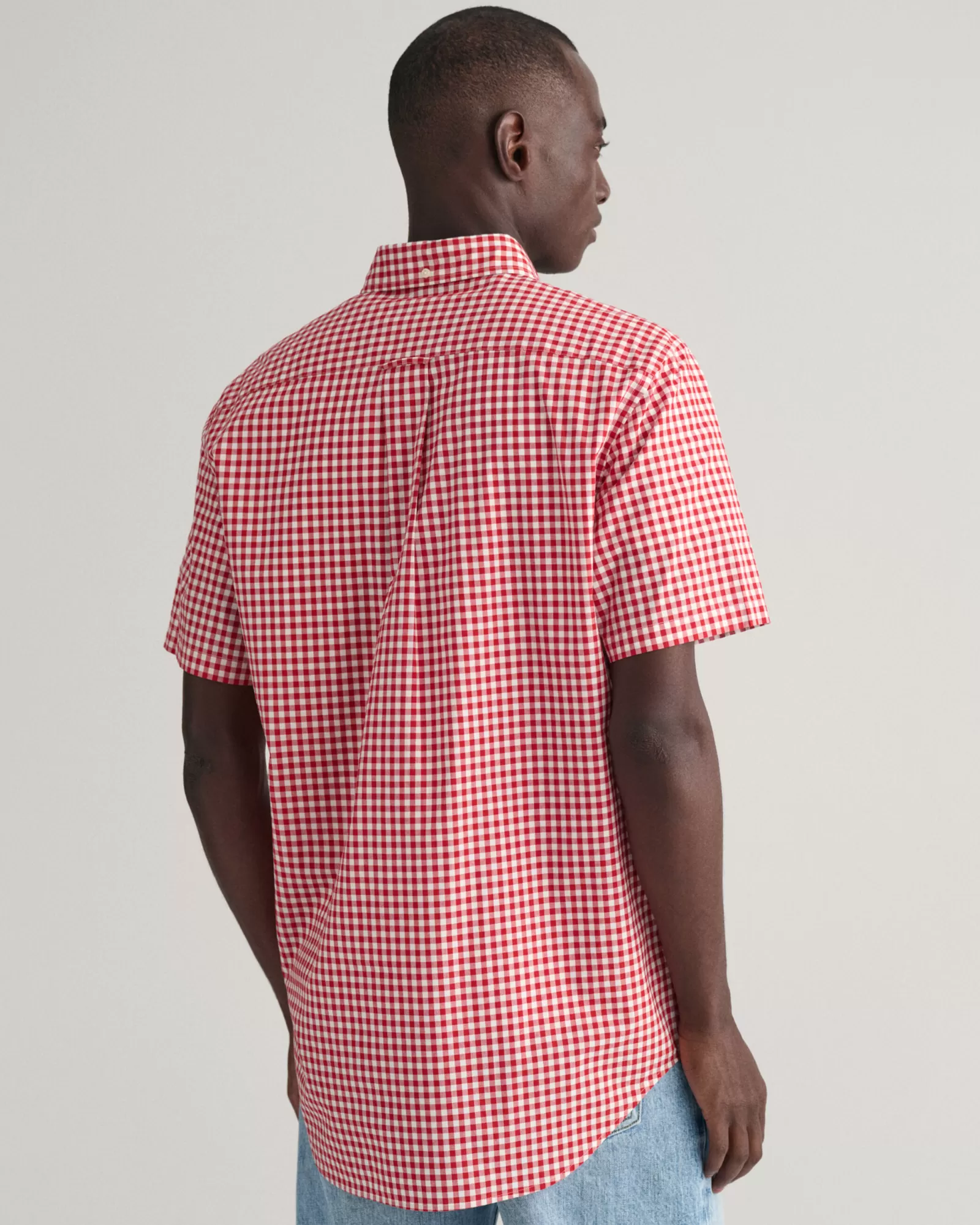 GANT Regular Fit Gingham Poplin Short Sleeve Shirt | Skjortor