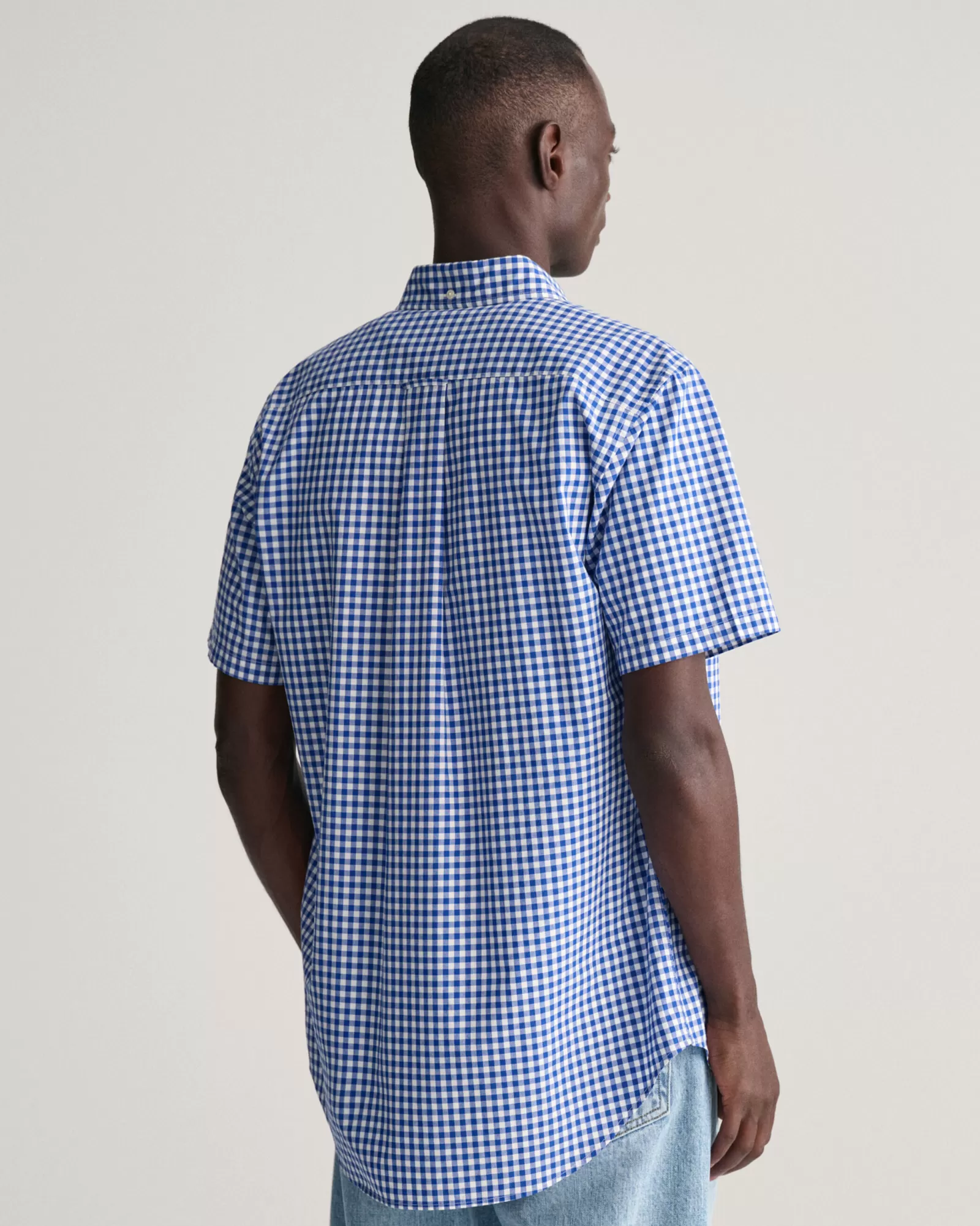 GANT Regular Fit Gingham Poplin Short Sleeve Shirt | Skjortor