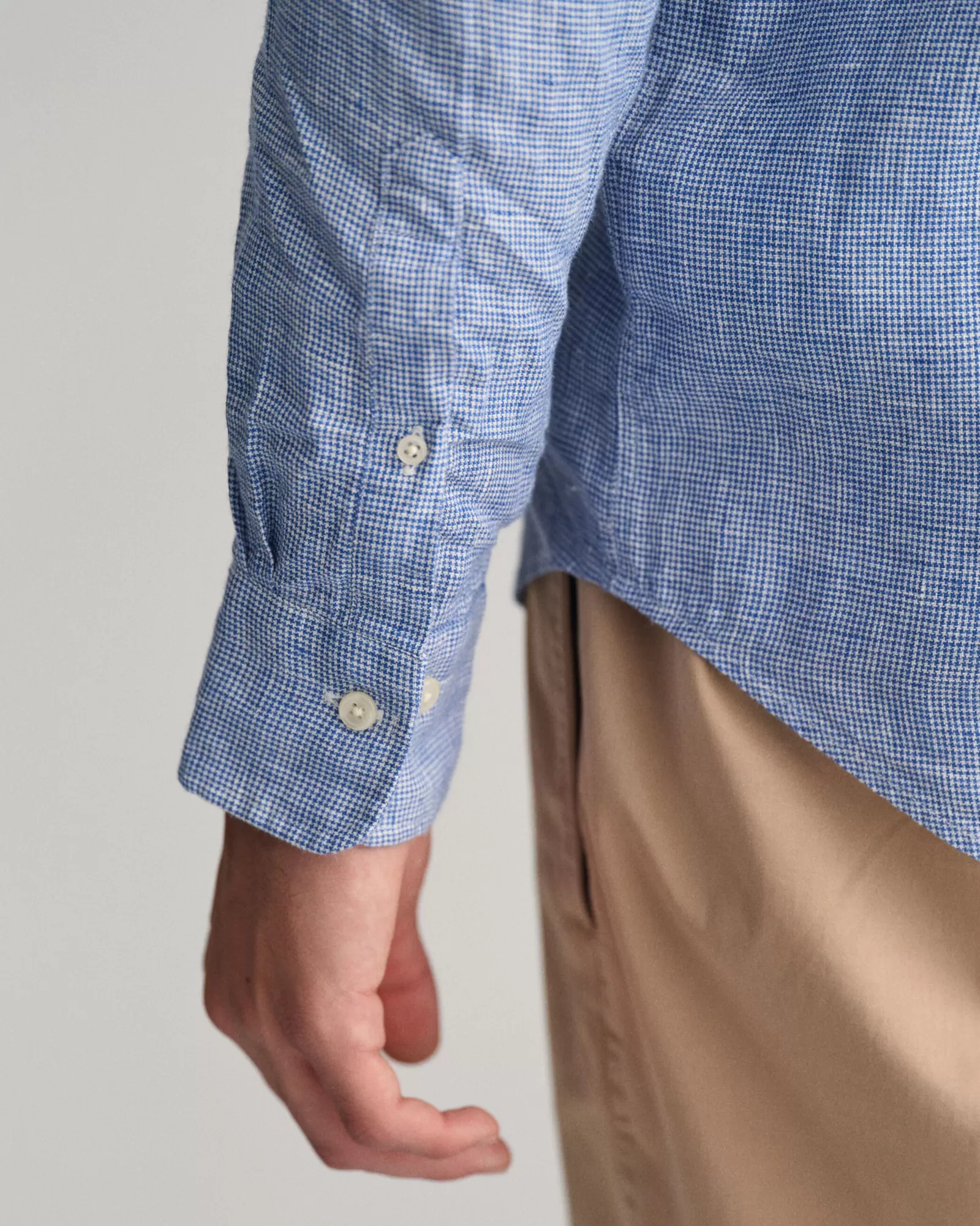 GANT Regular Fit Houndstooth Linen Shirt | Skjortor