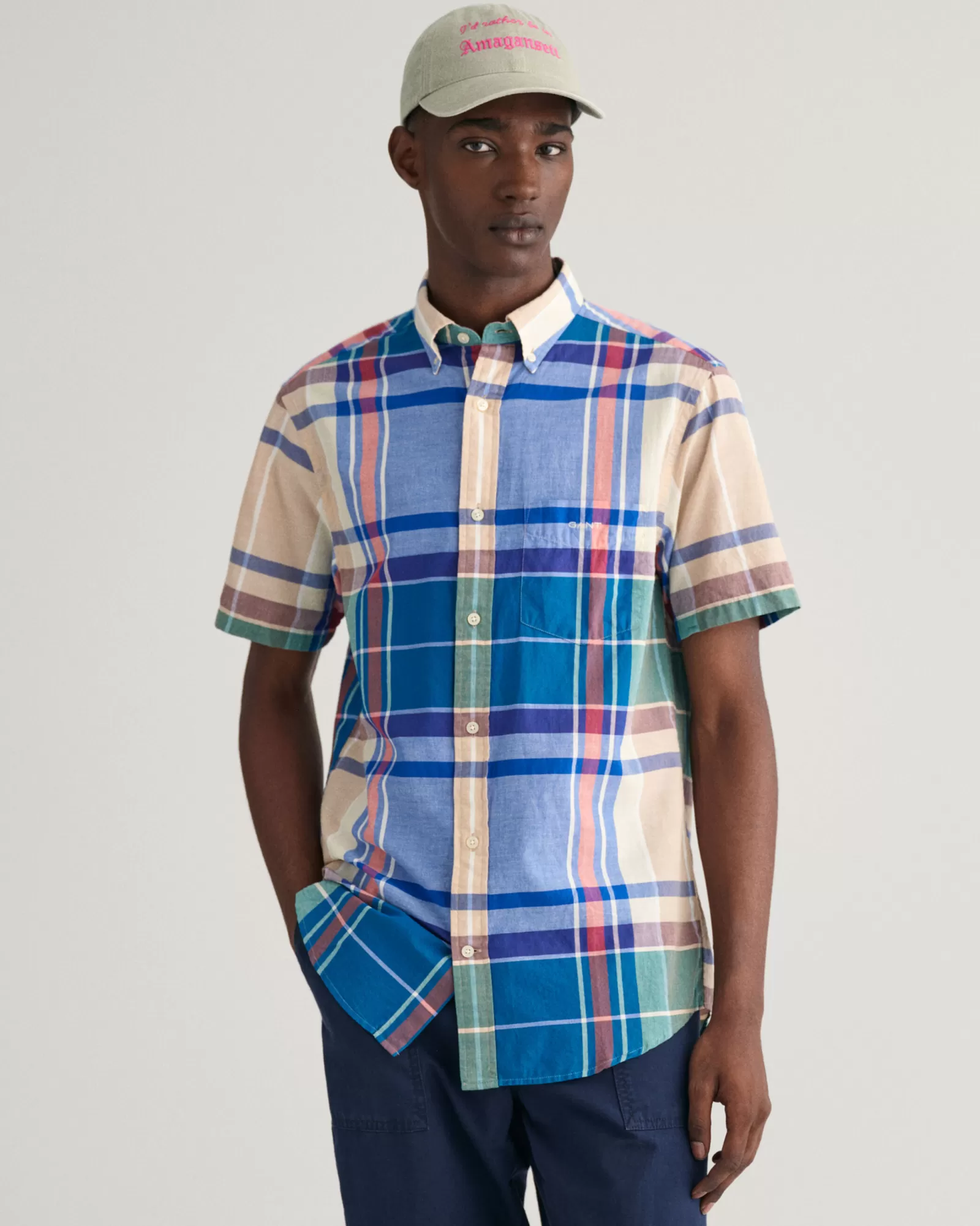 GANT Regular Fit Indian Madras Short Sleeve Shirt | Skjortor