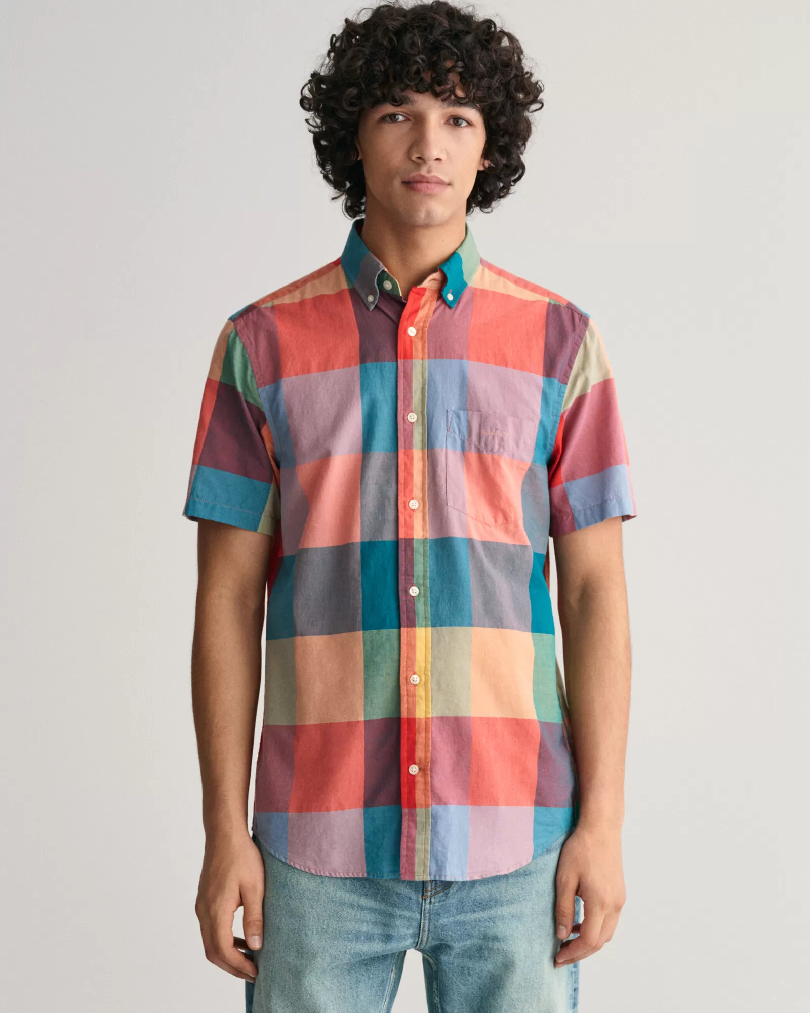 GANT Regular Fit Indian Madras Short Sleeve Shirt | Skjortor