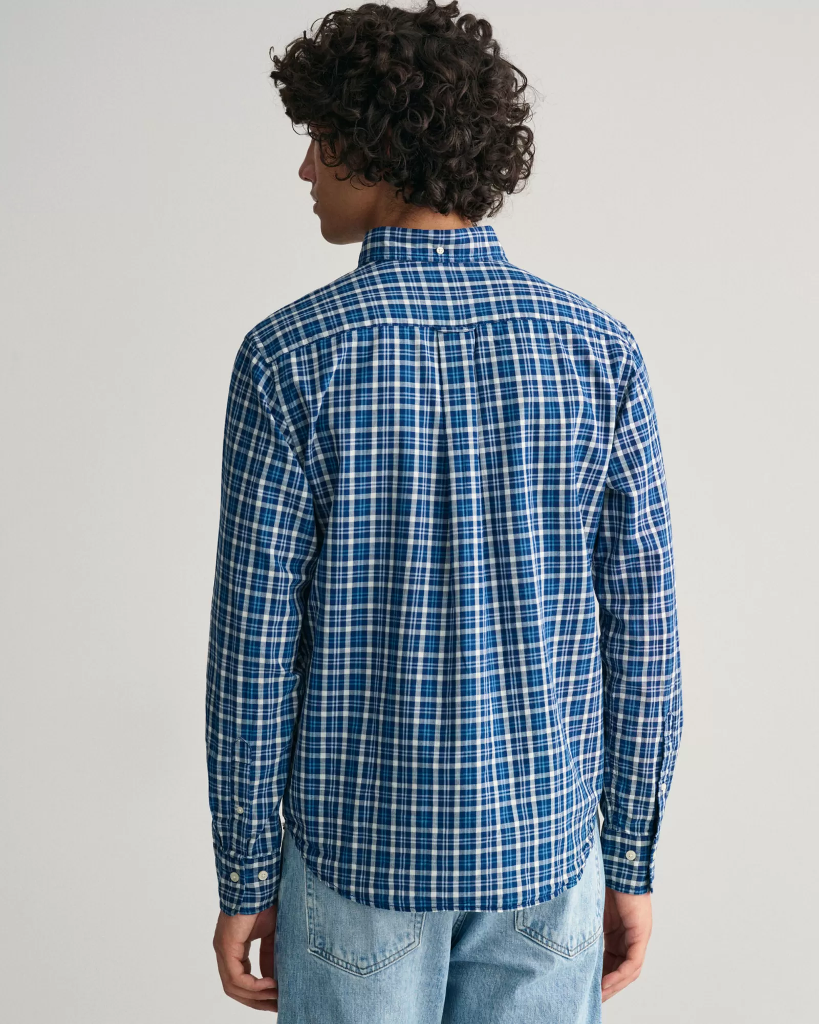 GANT Regular Fit Indigo Madras Shirt | Skjortor