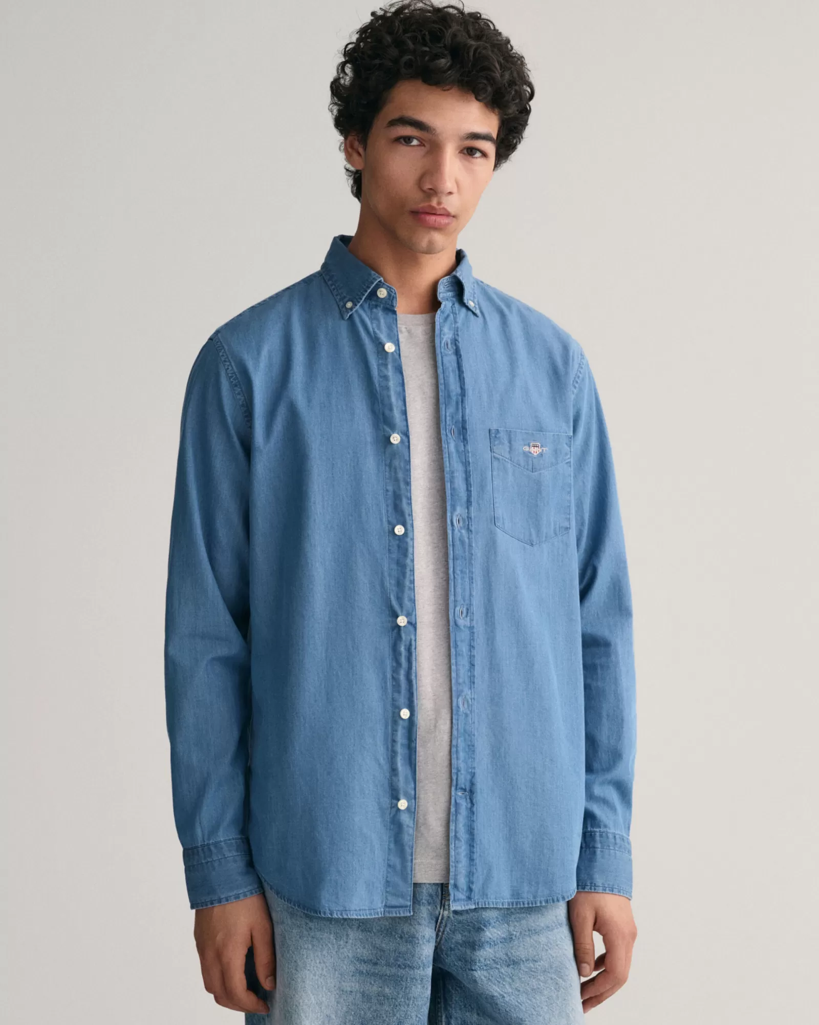 GANT Regular Fit Indigo Shirt | Skjortor