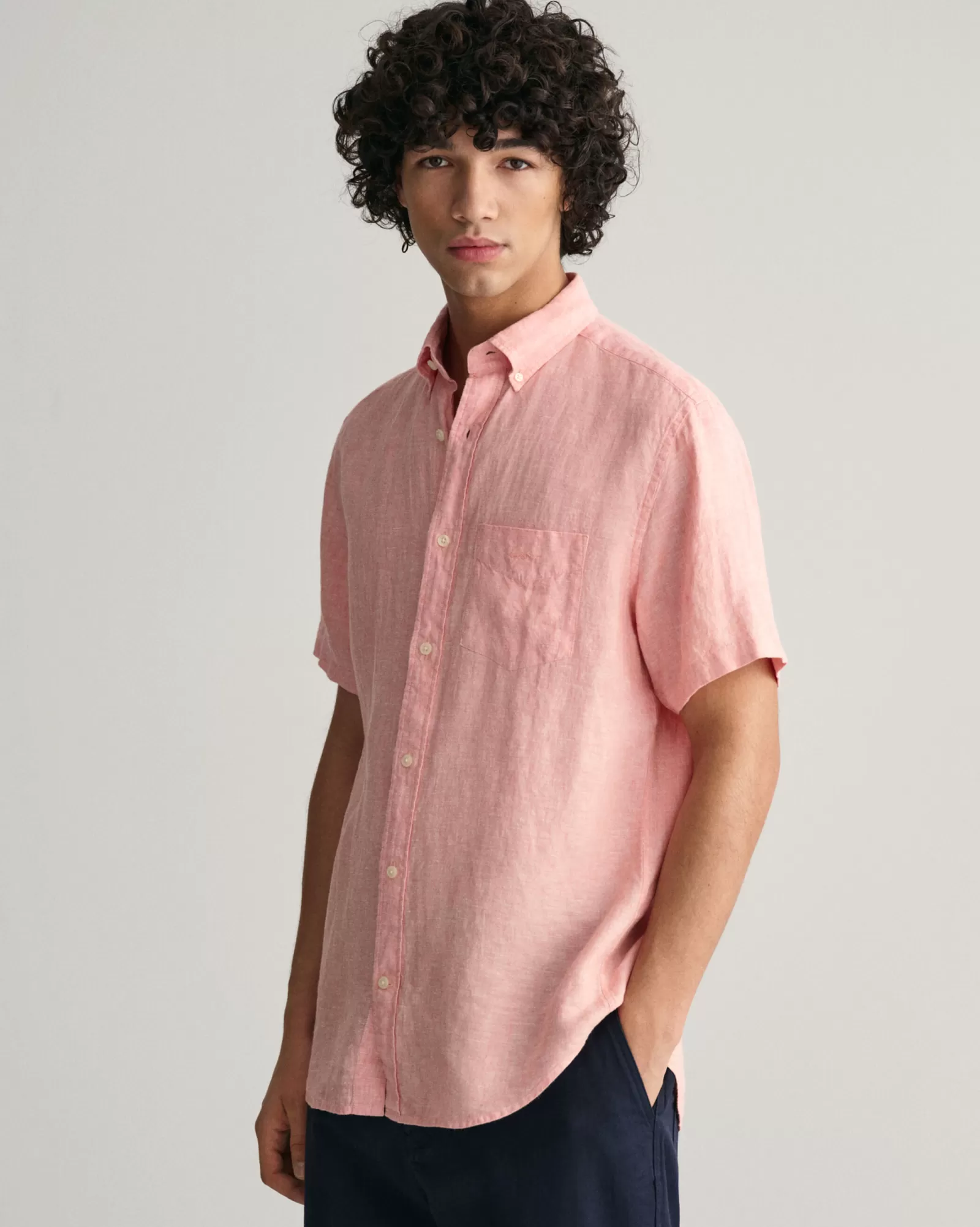 GANT Regular Fit Linen Short Sleeve Shirt | Skjortor