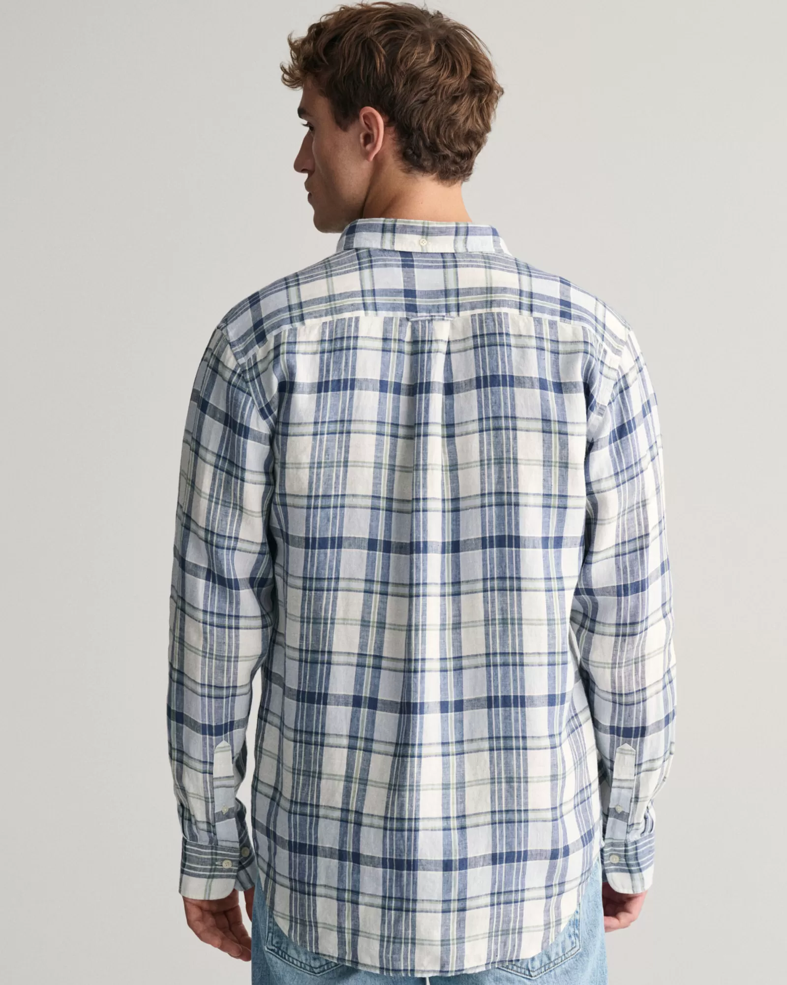 GANT Regular Fit Madras Linen Shirt | Skjortor